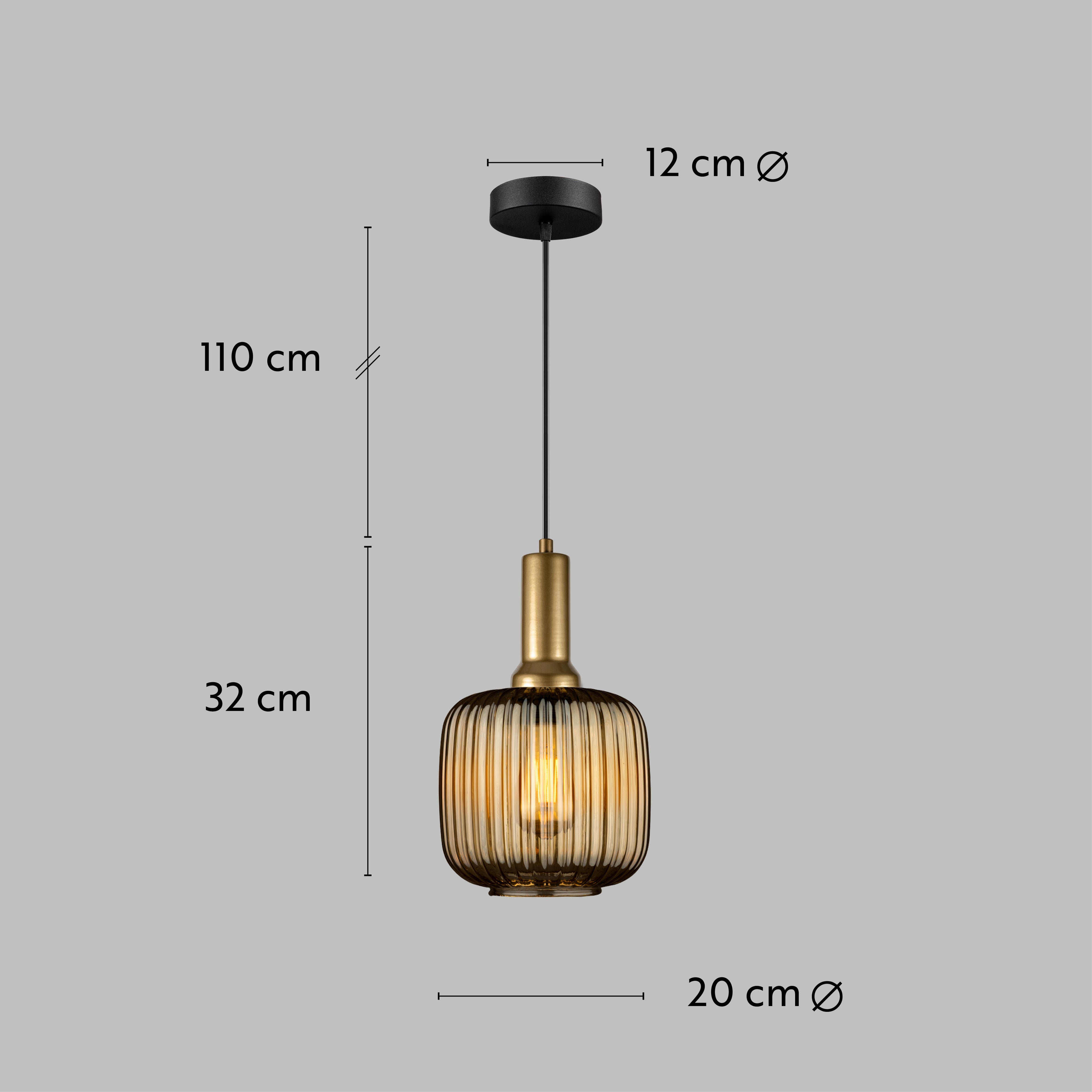 Amber Ribbed Glass Modern Pendant lighting, Custom Glass Pendant Lighting, Multi Lighting for Stairwell Long Chandelier, Minimalist Pendant