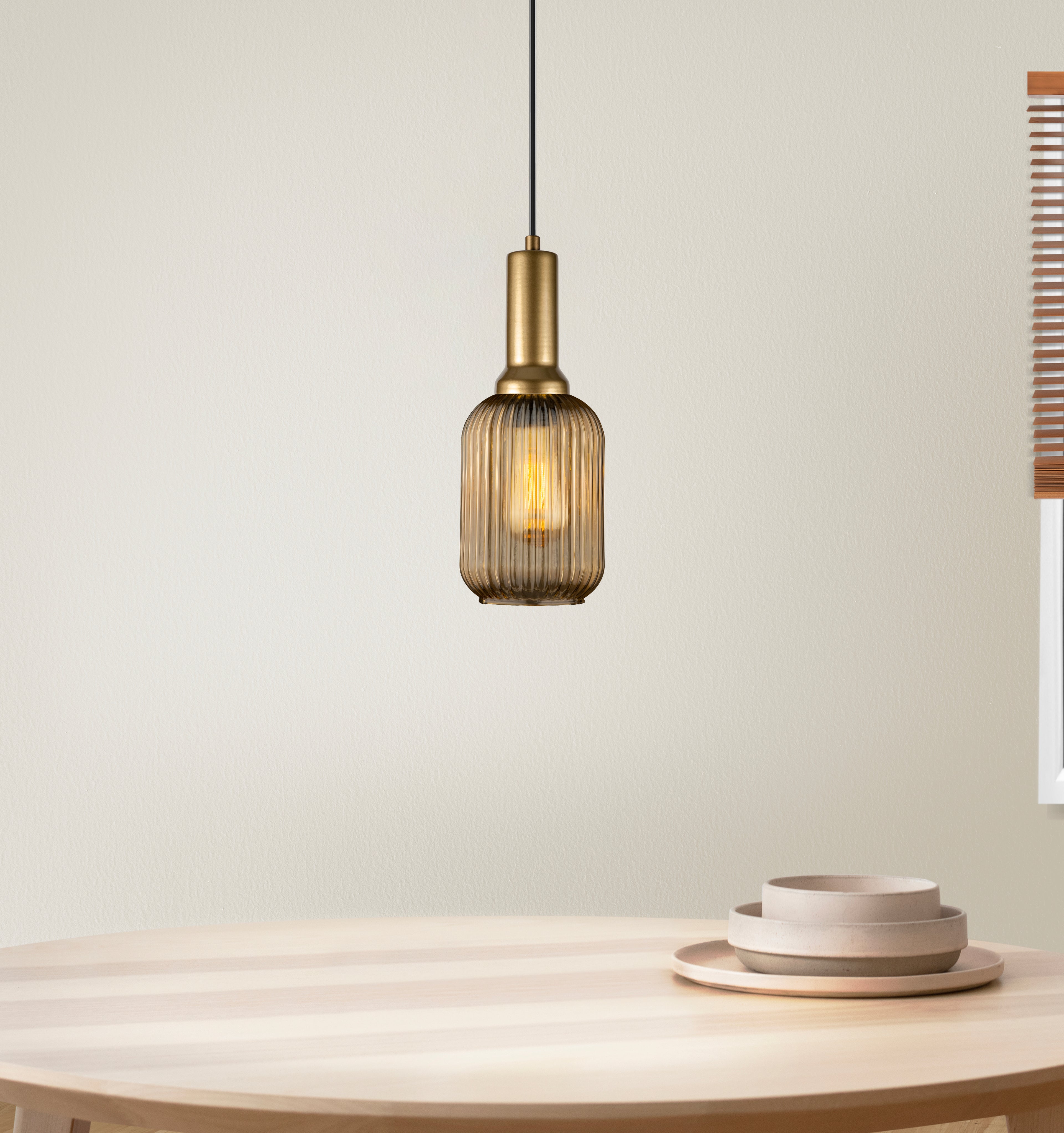 Clear Ribbed Modern Glass Pendant Lighting, Custom Glass Pendant Lighting, Multi Lighting for Stairwell Long Chandelier