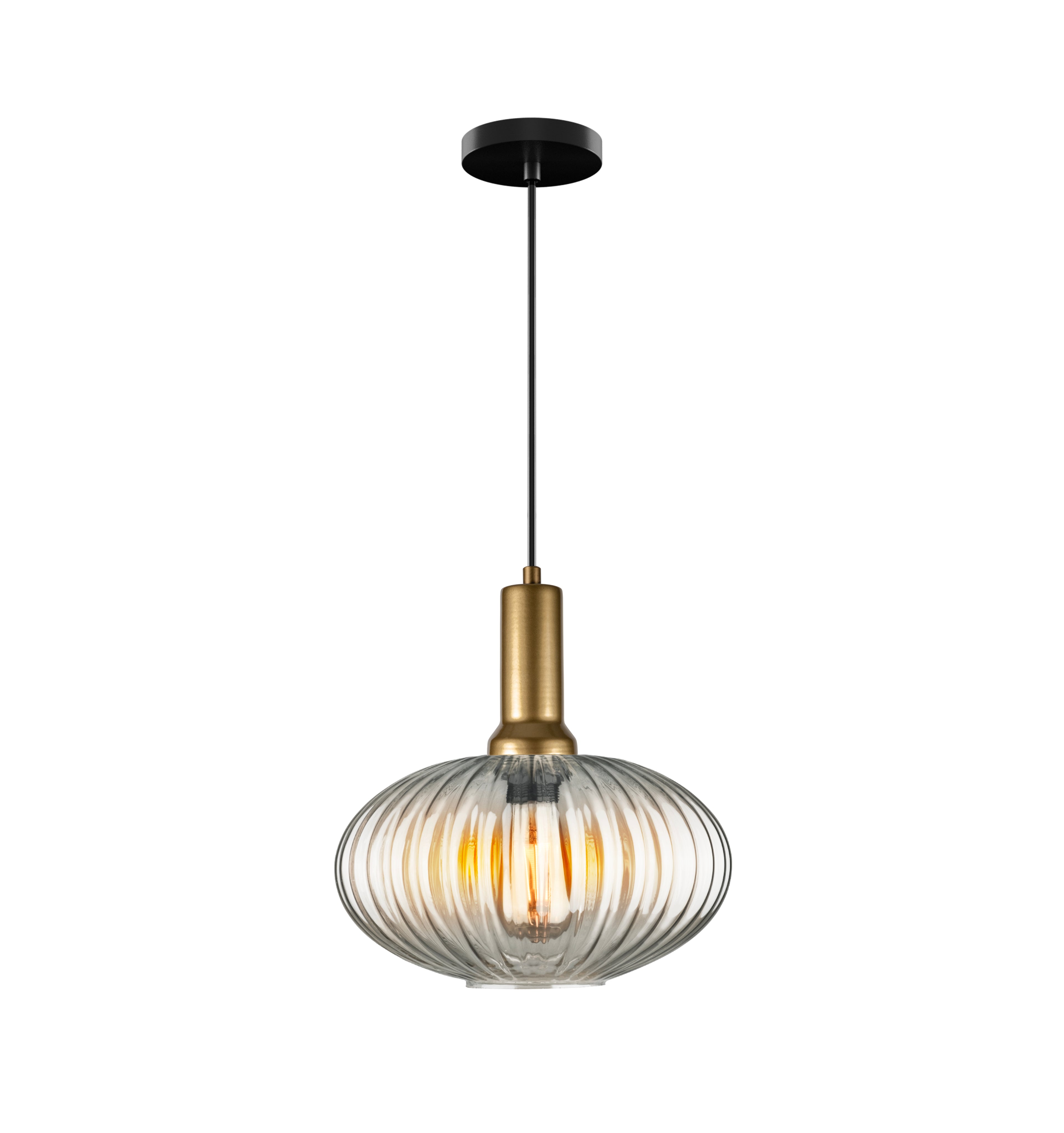 Amber Modern Glass Pendant Light, Custom Ribbed Glass Pendant Lighting, Multi Lighting for Stairwell Long Chandelier, Elegant Light Fixture