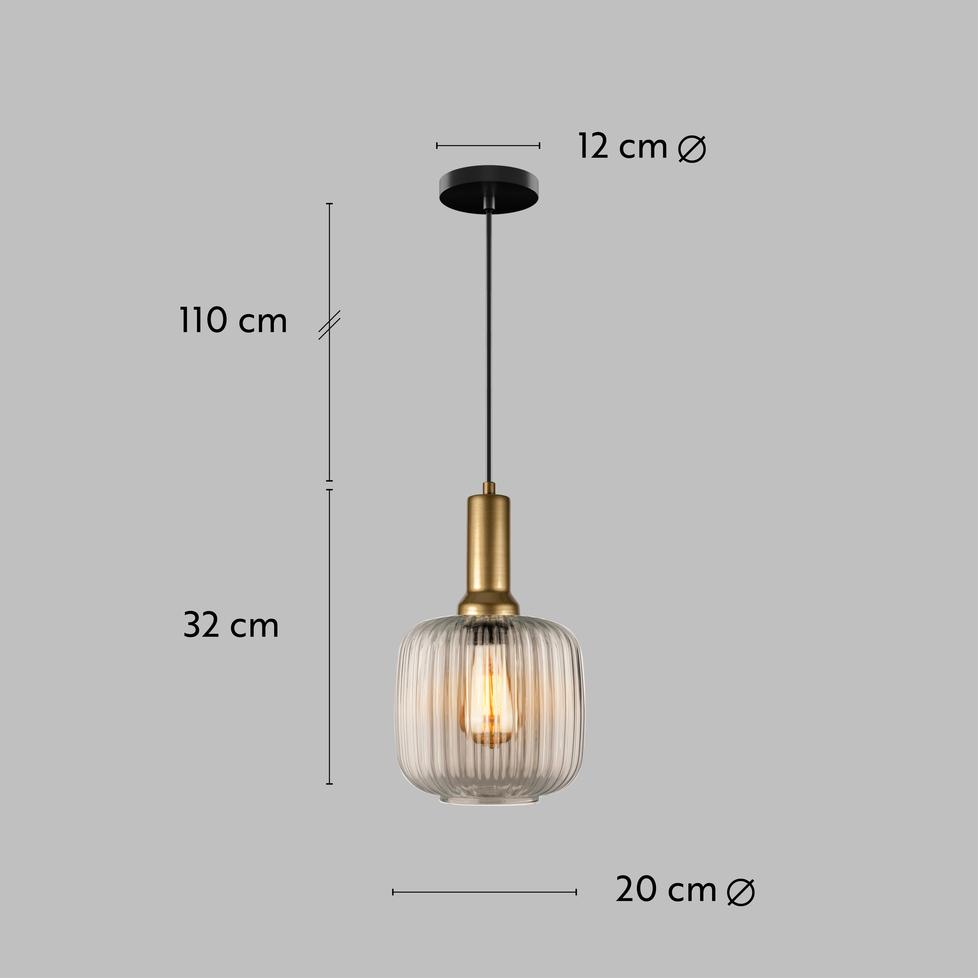 Amber Ribbed Glass Modern Pendant lighting, Custom Glass Pendant Lighting, Multi Lighting for Stairwell Long Chandelier, Minimalist Pendant