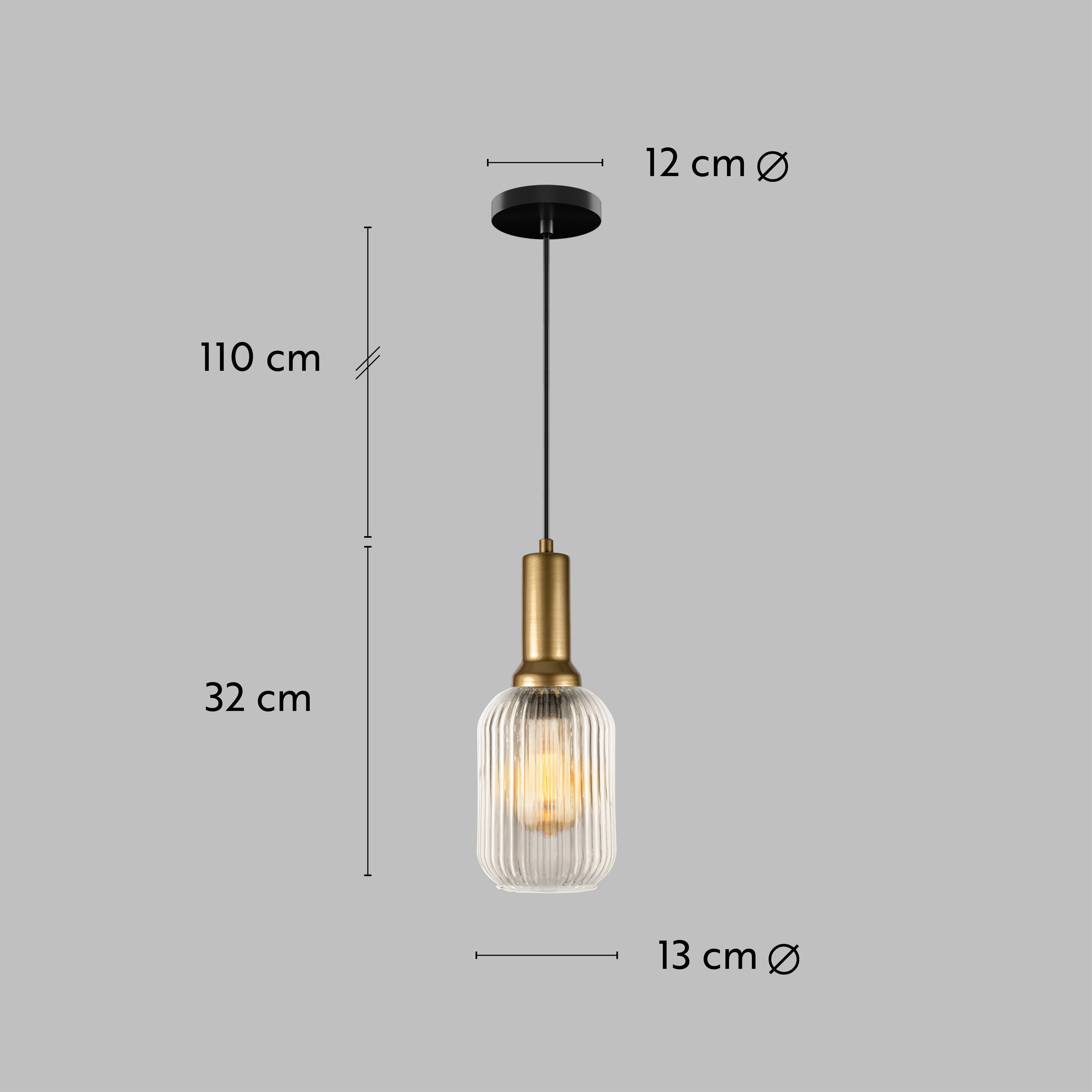 Clear Ribbed Modern Glass Pendant Lighting, Custom Glass Pendant Lighting, Multi Lighting for Stairwell Long Chandelier