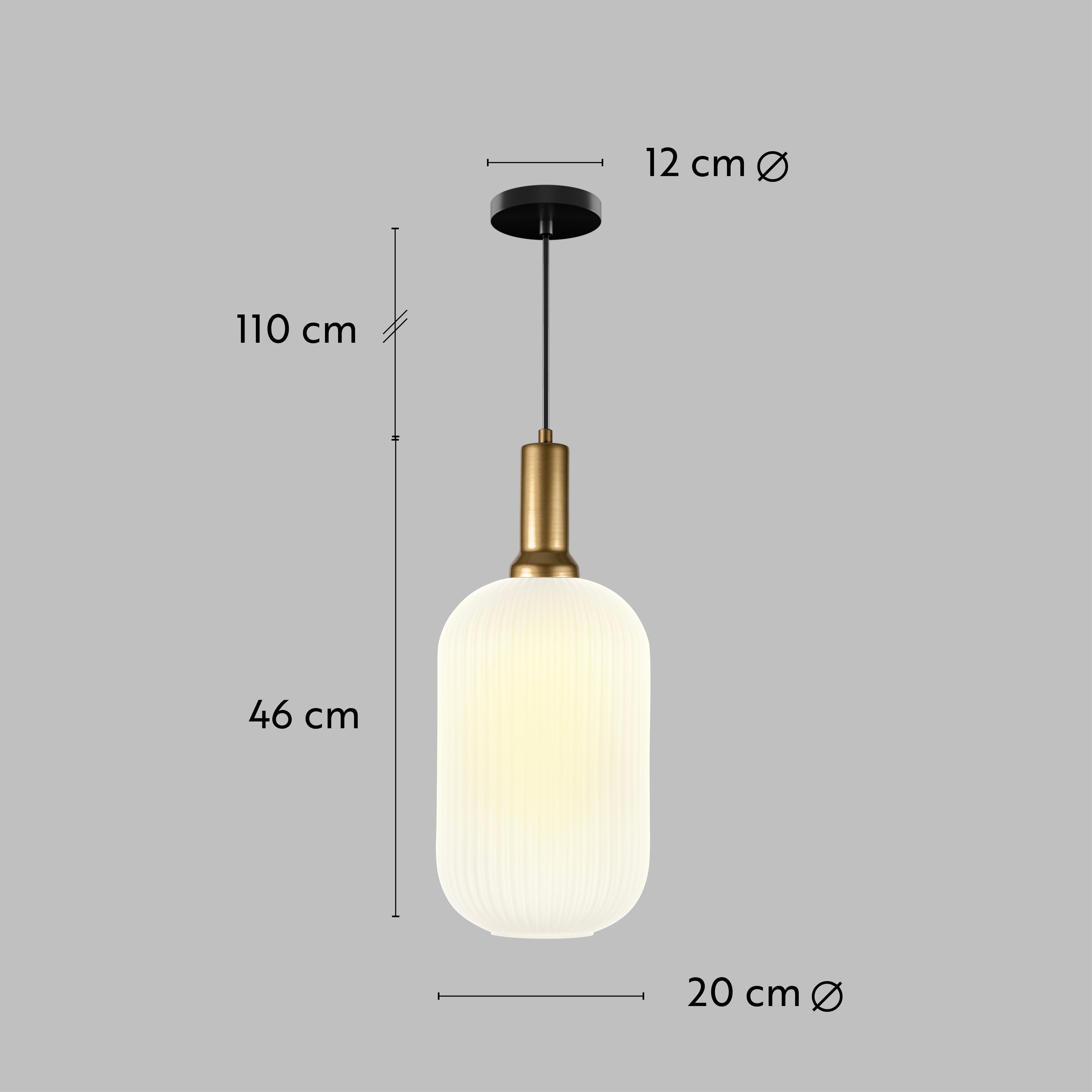 Amber Ribbed Glass Custom Made Modern Glass Pendant Light, Scandinavian Pendant Light for Kitchen Island, Large Hanging Glass Chandelier