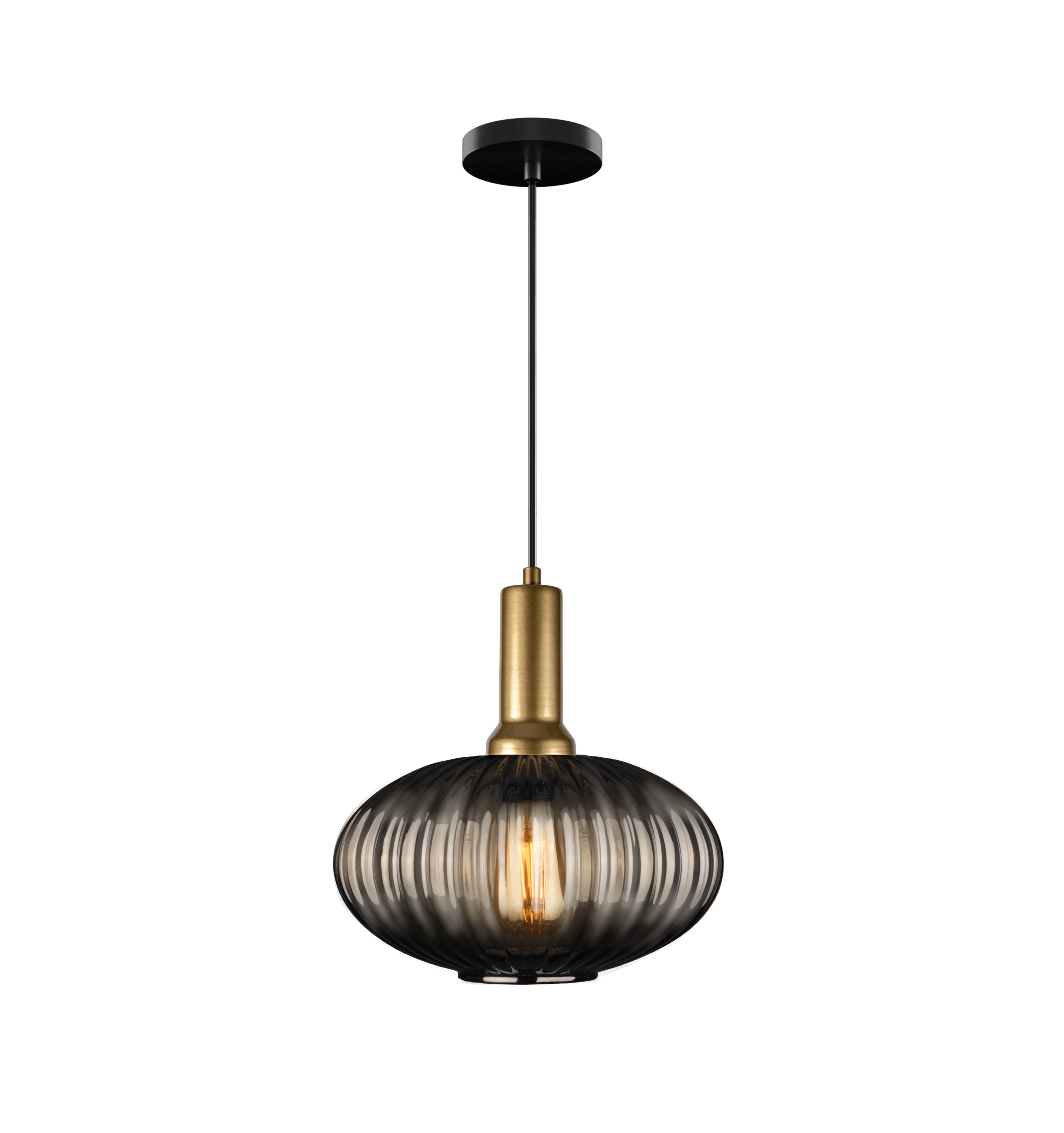 Amber Modern Glass Pendant Light, Custom Ribbed Glass Pendant Lighting, Multi Lighting for Stairwell Long Chandelier, Elegant Light Fixture