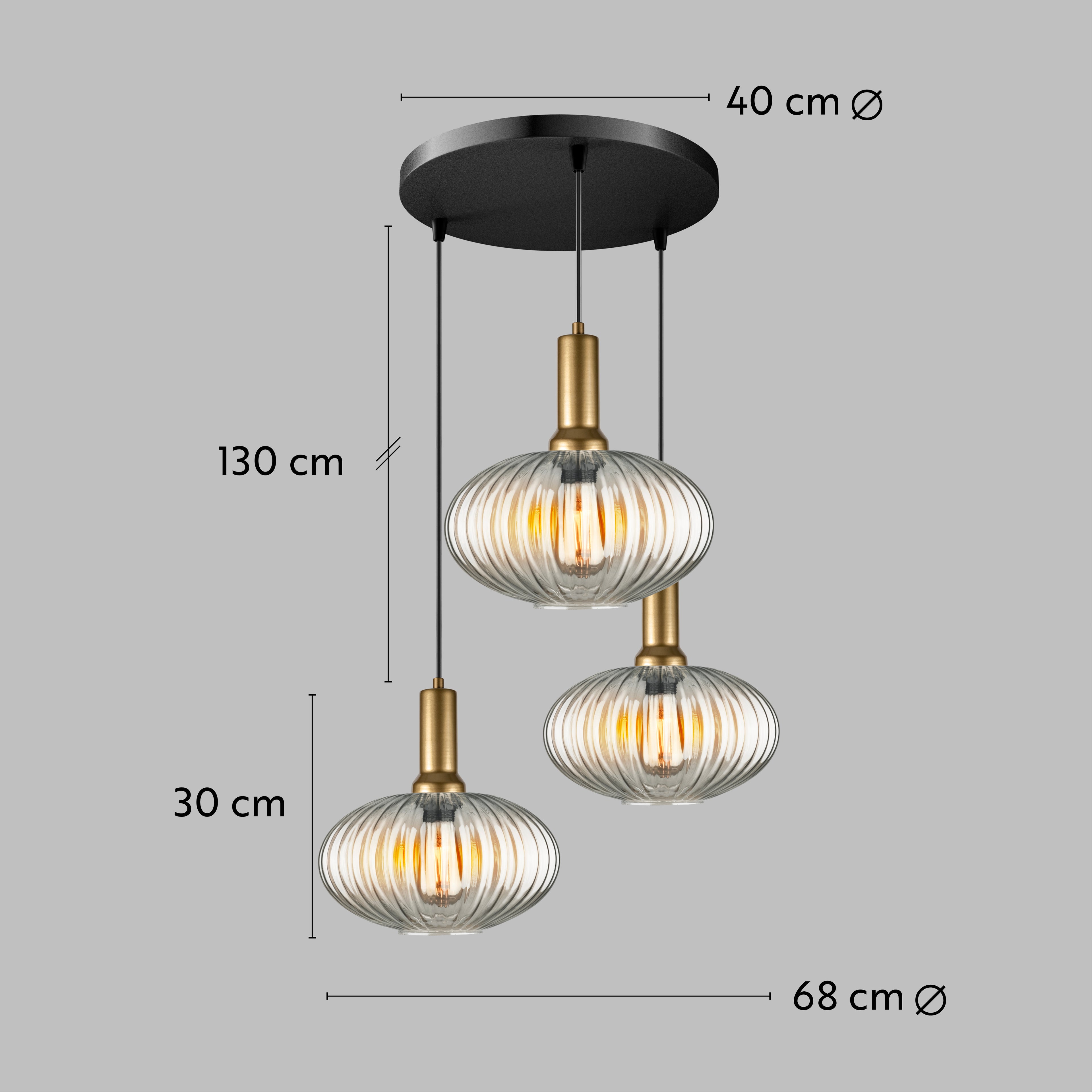 Amber Modern Glass Pendant Light, Custom Ribbed Glass Pendant Lighting, Multi Lighting for Stairwell Long Chandelier, Elegant Light Fixture