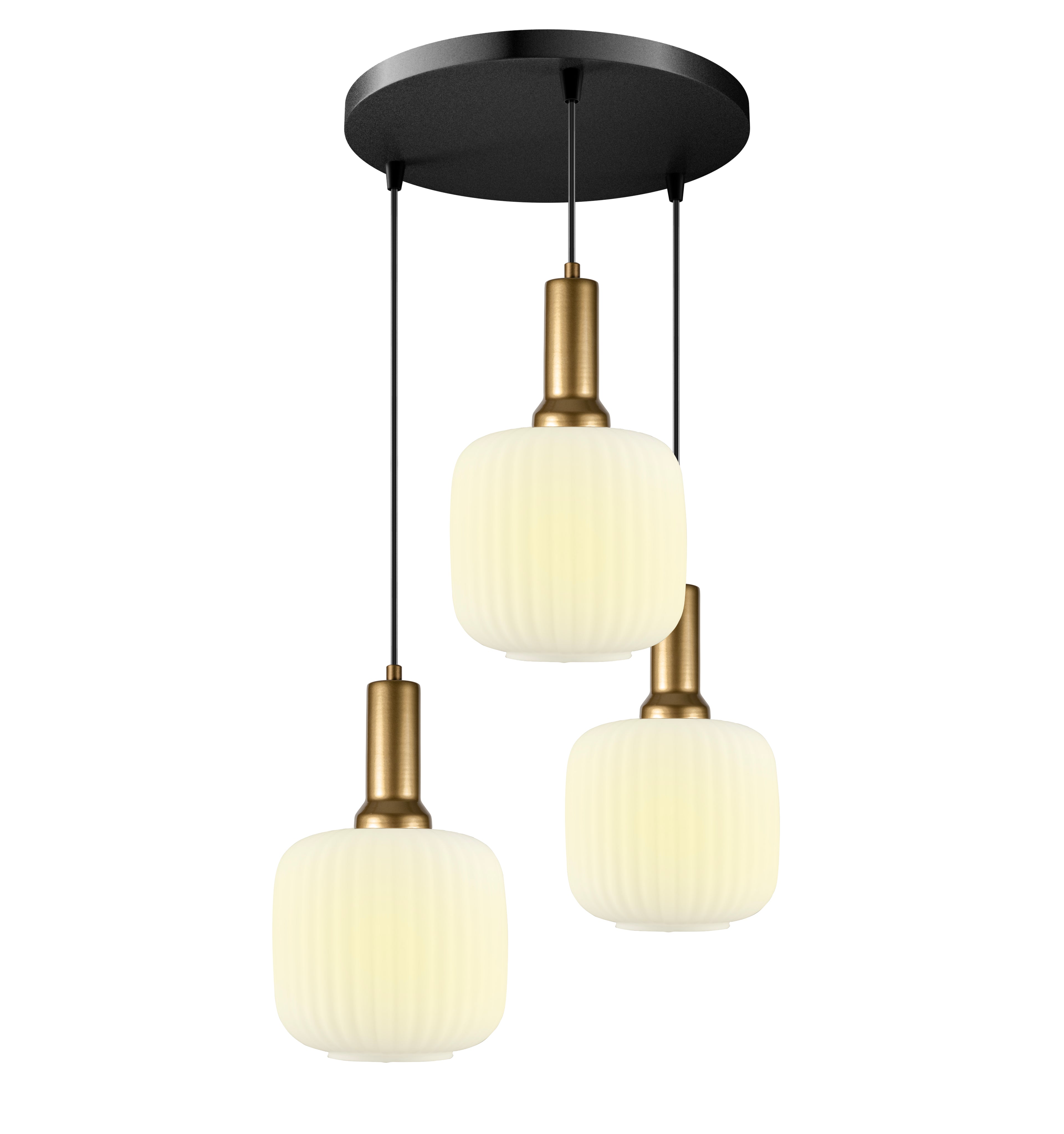 Amber Ribbed Glass Modern Pendant lighting, Custom Ribbed Glass Pendant Lighting, Multi Lighting for Stairwell Long Chandelier