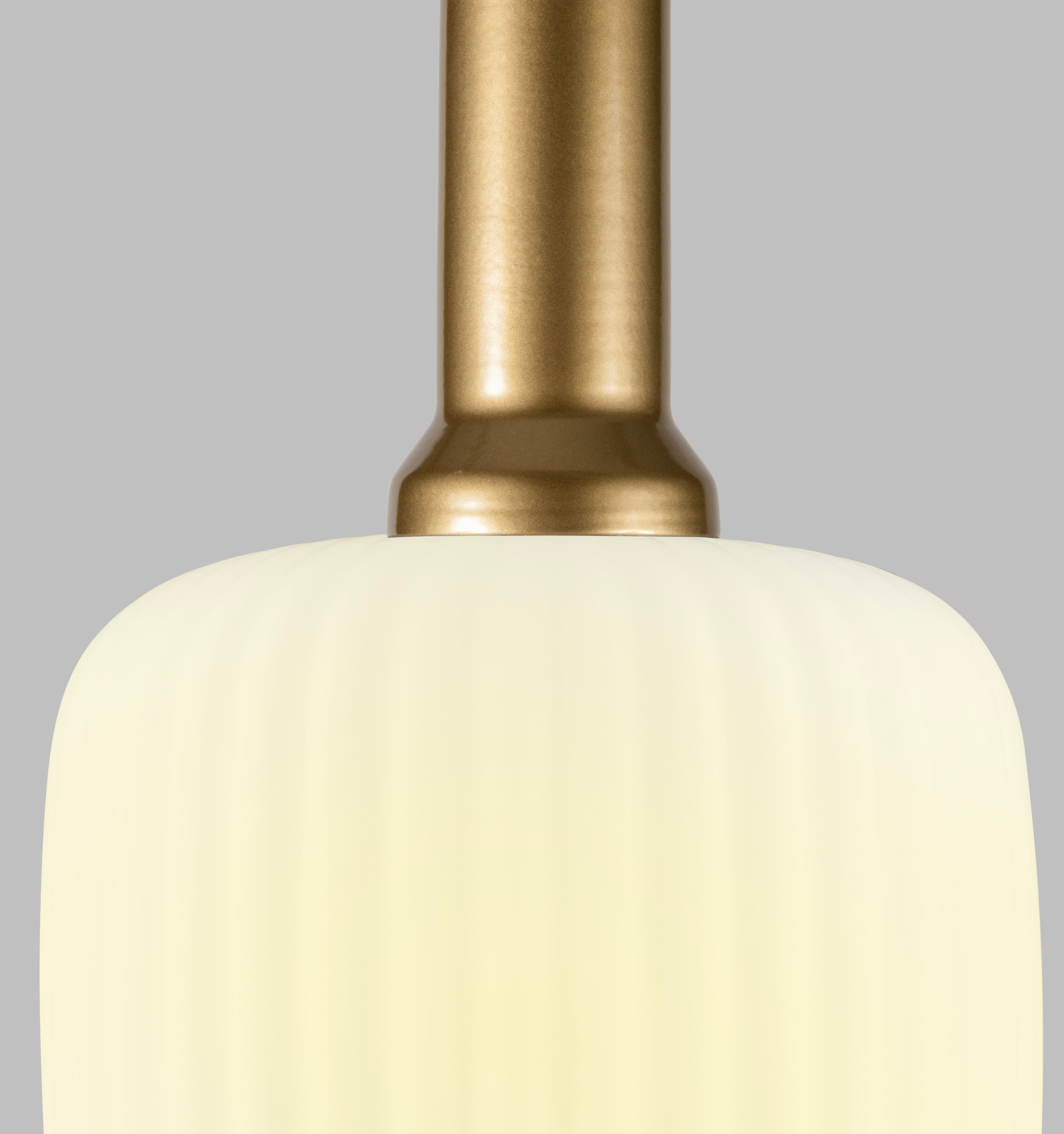 Amber Ribbed Glass Modern Pendant lighting, Custom Ribbed Glass Pendant Lighting, Multi Lighting for Stairwell Long Chandelier