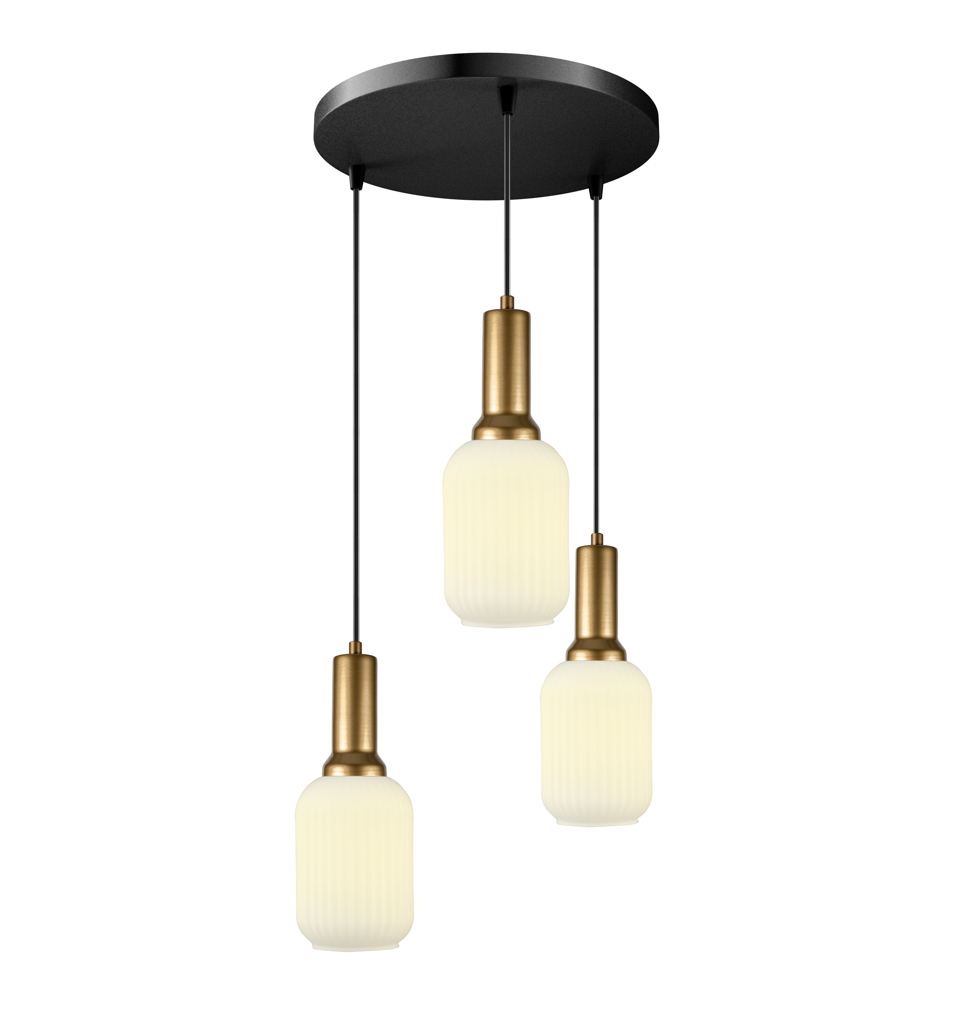 Amber Ribbed Glass Modern Pendant Lighting, Custom Glass Pendant Lighting, Elegant Multi Lighting for Stairwell Long Chandelier