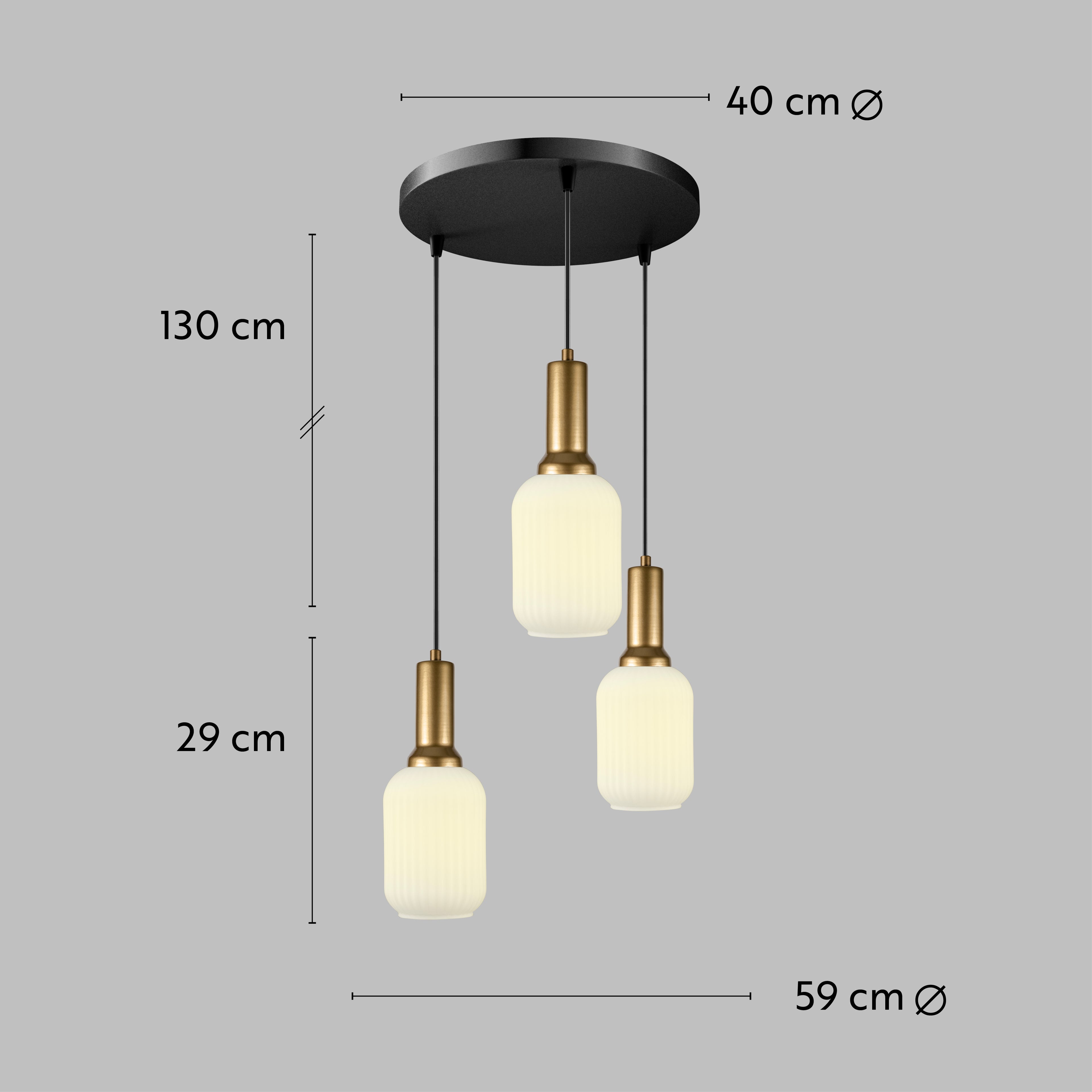 Amber Ribbed Glass Modern Pendant Lighting, Custom Glass Pendant Lighting, Elegant Multi Lighting for Stairwell Long Chandelier