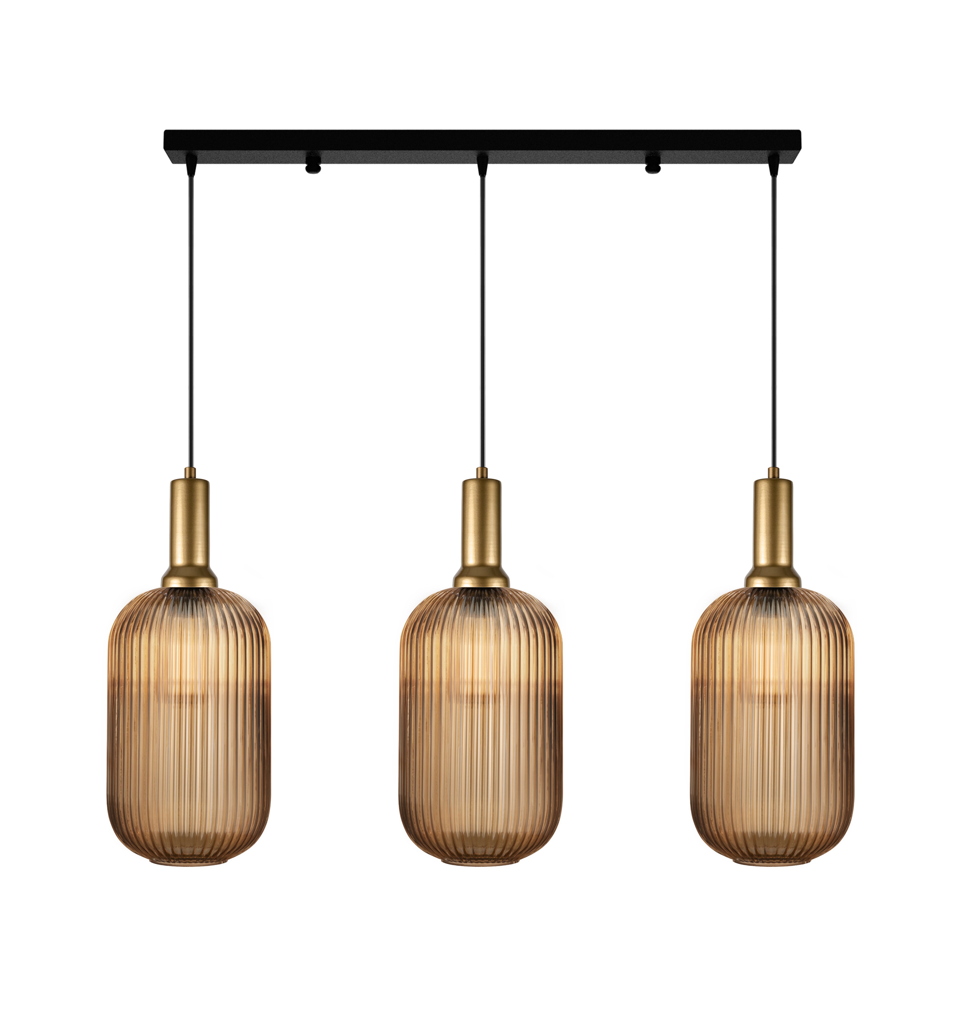 Custom Linear Pendant Lighting with Smoke Glass, Adjustable Cable Lengths and Canopy Sizes for Interior Design Projects