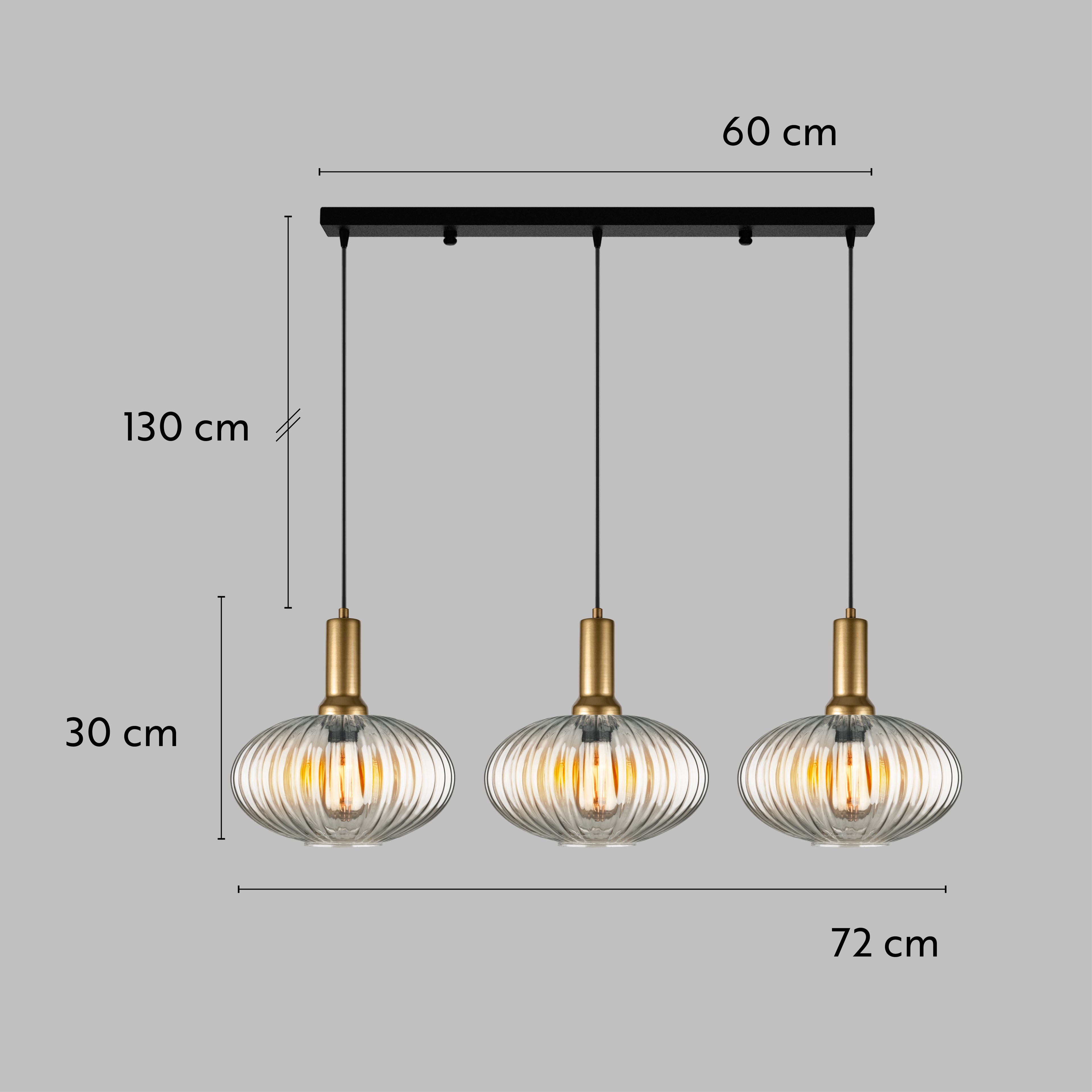 Amber Modern Glass Pendant Light, Custom Ribbed Glass Pendant Lighting, Multi Lighting for Stairwell Long Chandelier, Elegant Light Fixture