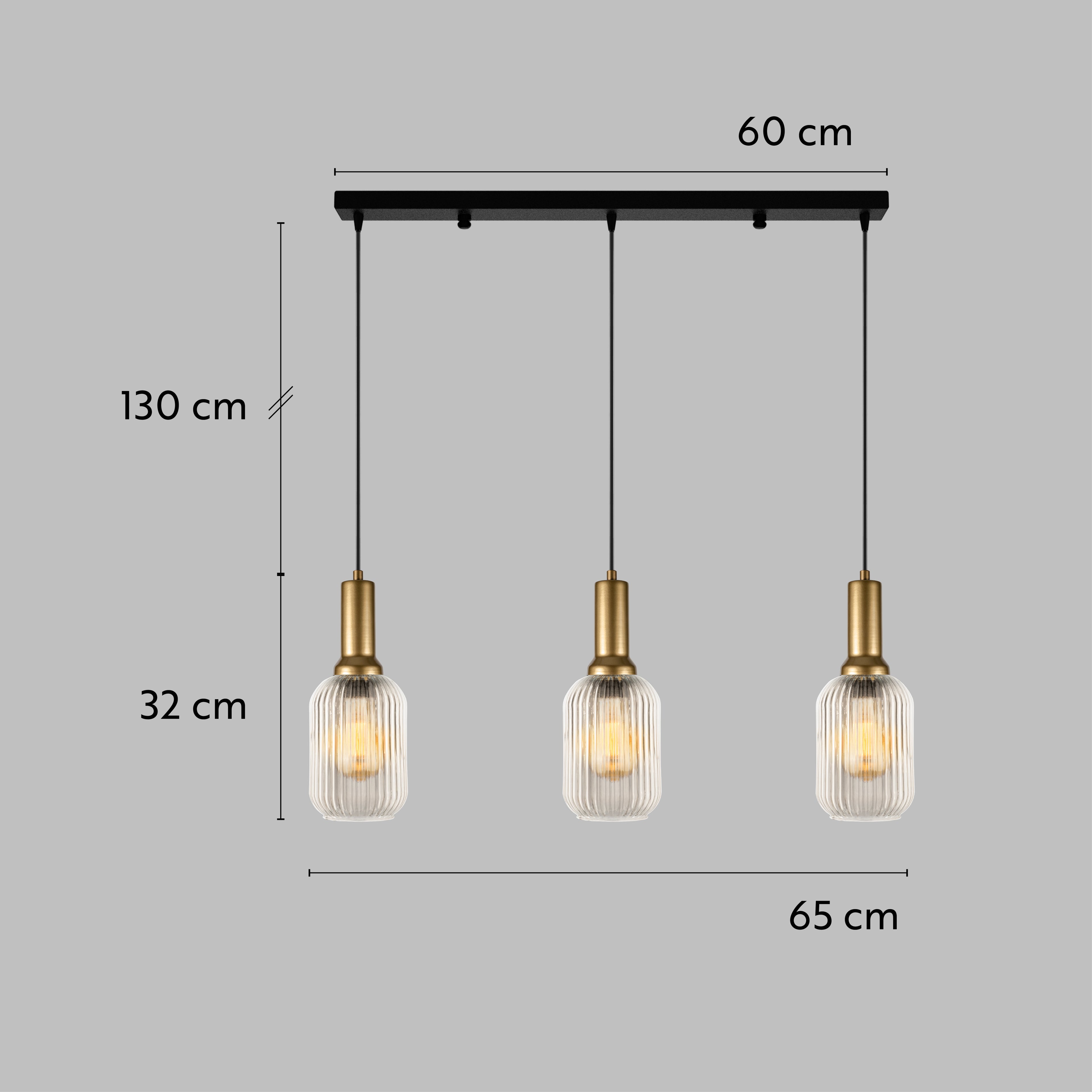 Amber Ribbed Modern Glass Pendant Lighting, Custom Ribbed Glass Pendant Lighting, Elegant Multi Lighting for Stairwell Long Chandelier