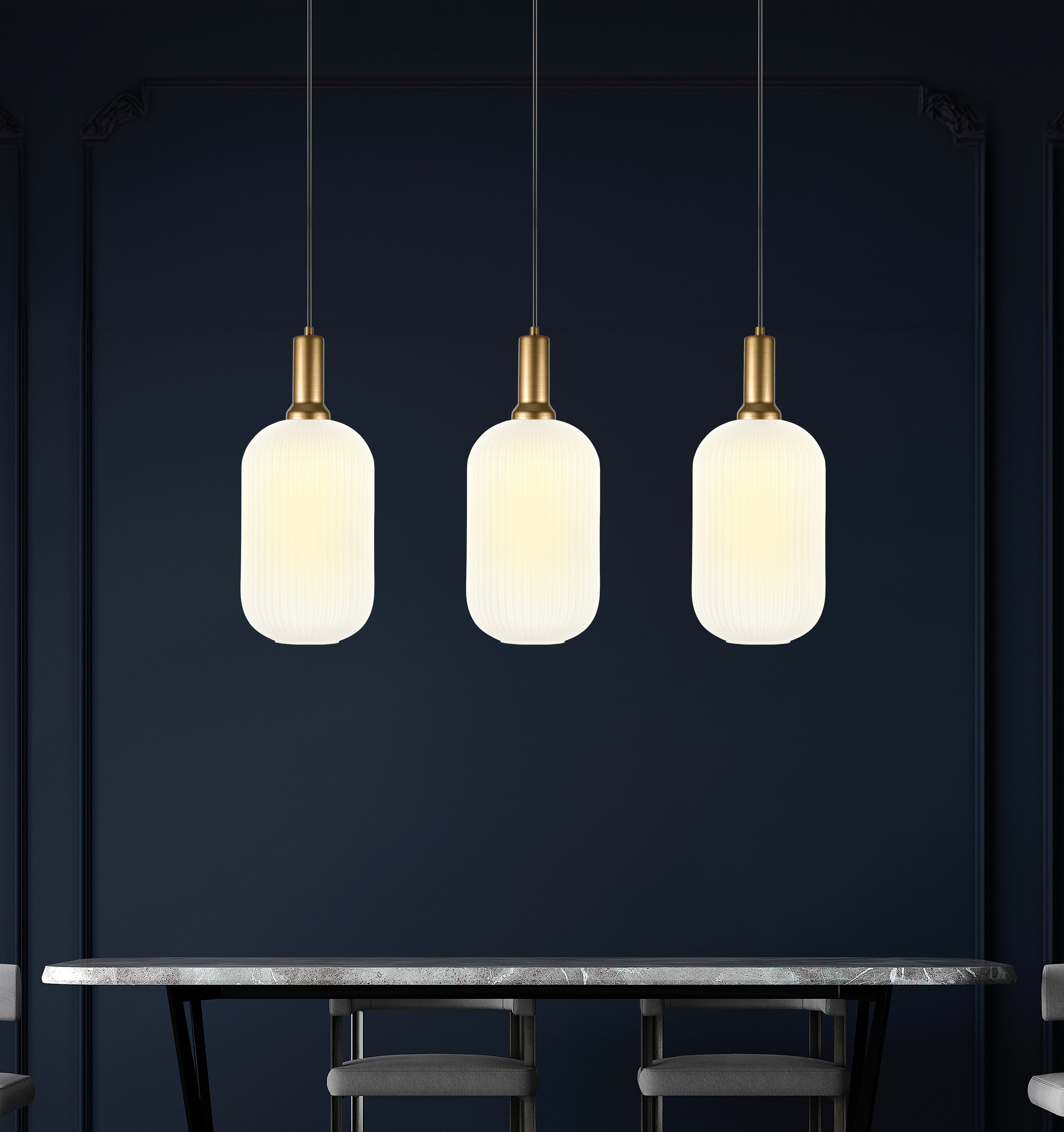 Custom Linear Pendant Lighting with Smoke Glass, Adjustable Cable Lengths and Canopy Sizes for Interior Design Projects