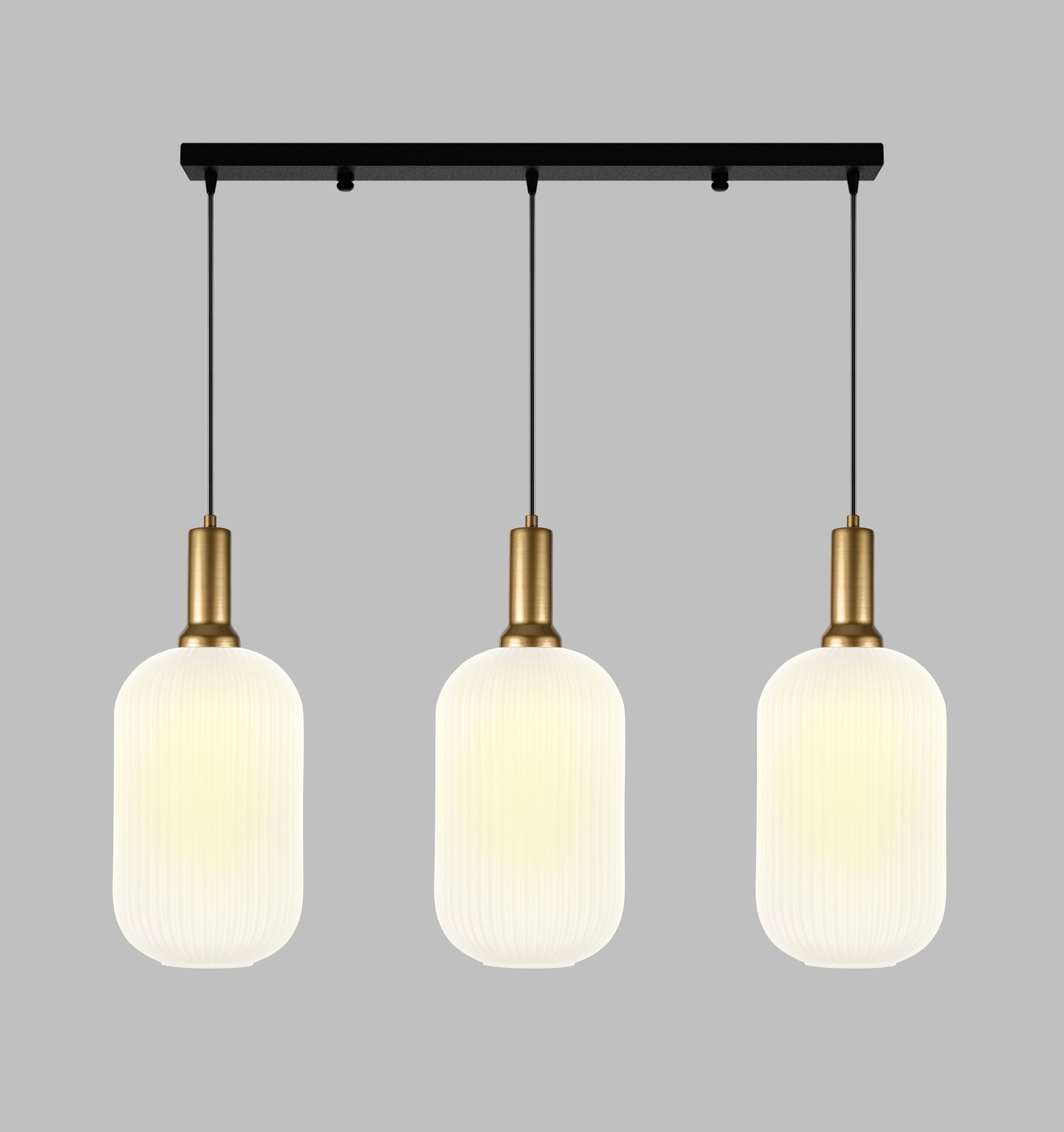 Custom Linear Pendant Lighting with Smoke Glass, Adjustable Cable Lengths and Canopy Sizes for Interior Design Projects