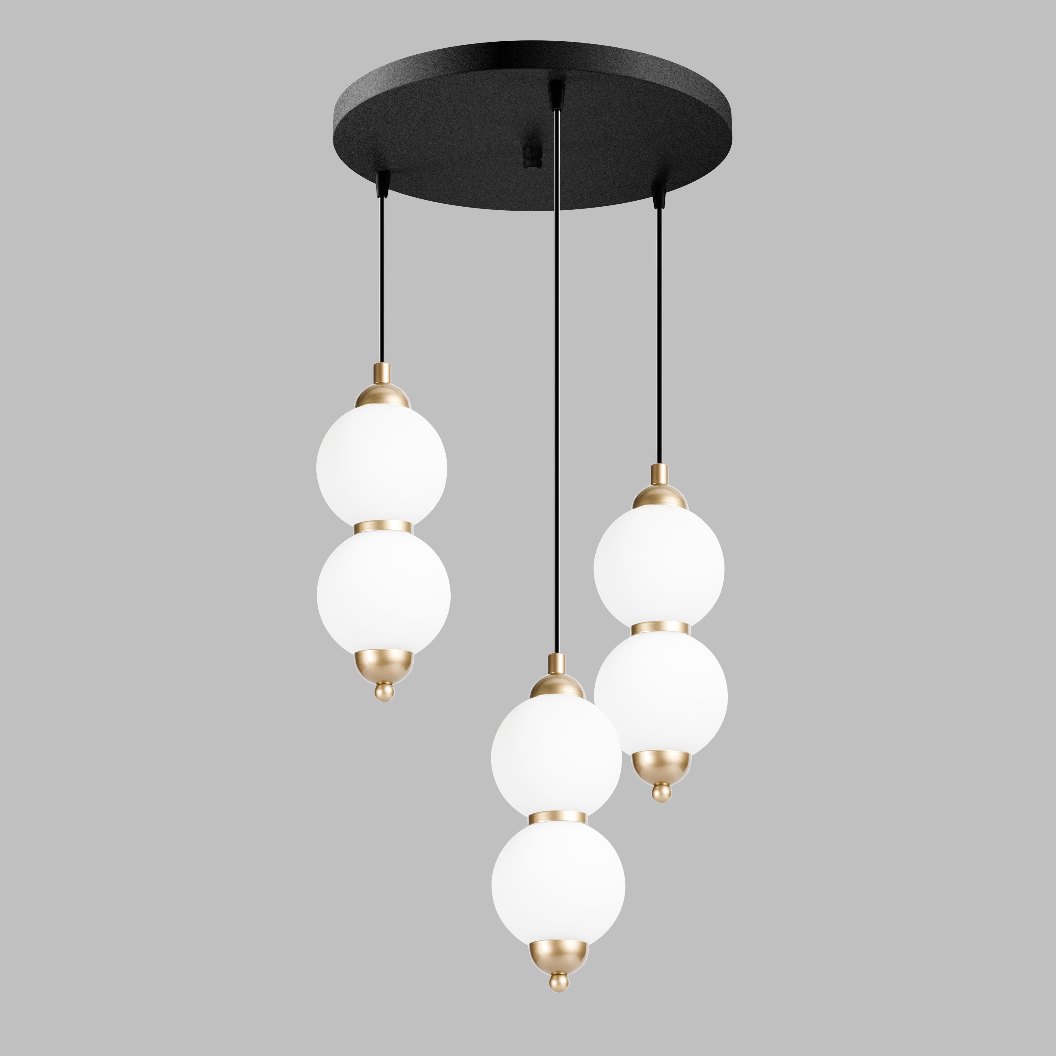 Custom Modern Linear Canopy LED Chandelier for Dining Table or Kitchen Island, Minimalist Opal Globe Pendant Light, Contemporary Linear Globe Light