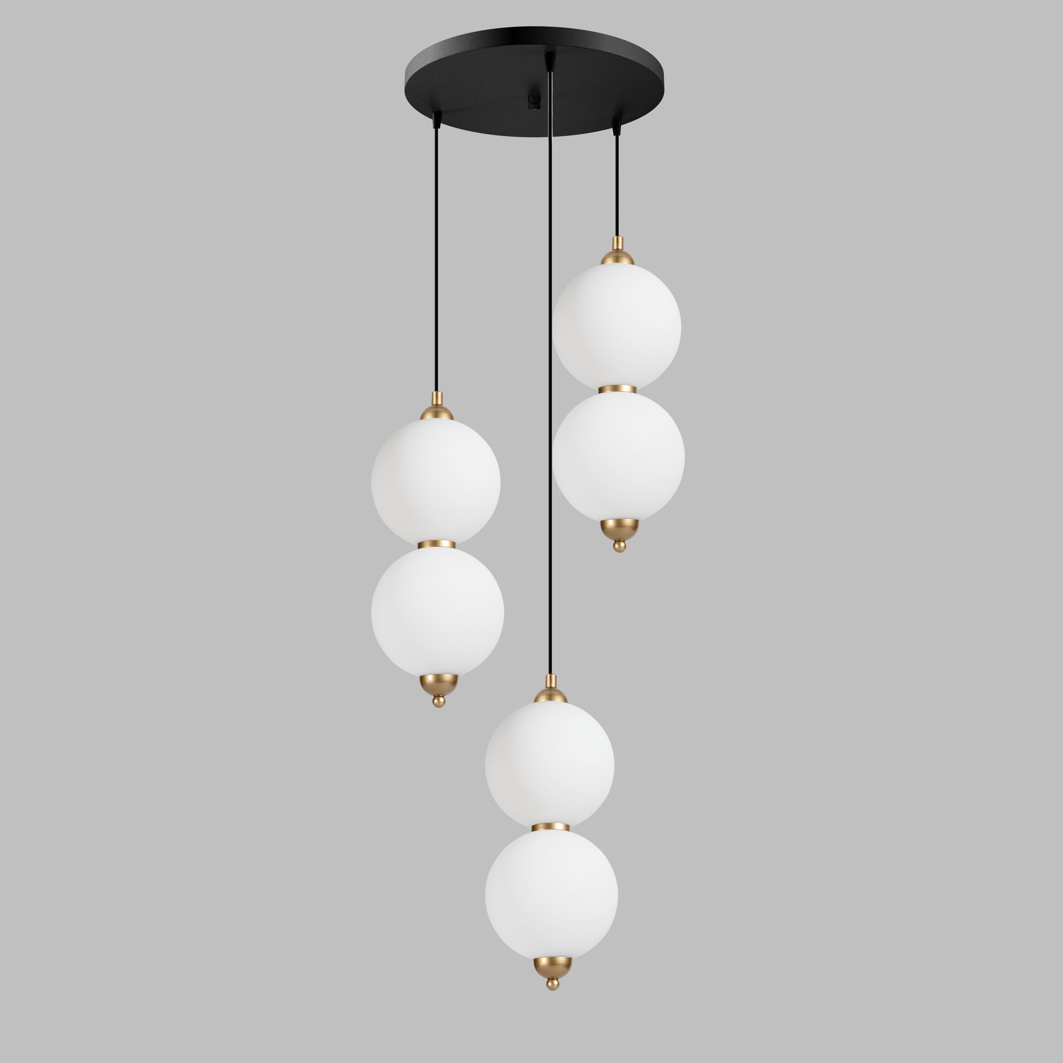 Custom Modern Linear Canopy LED Chandelier for Dining Table or Kitchen Island, Minimalist Opal Globe Pendant Light, Contemporary Linear Globe Light