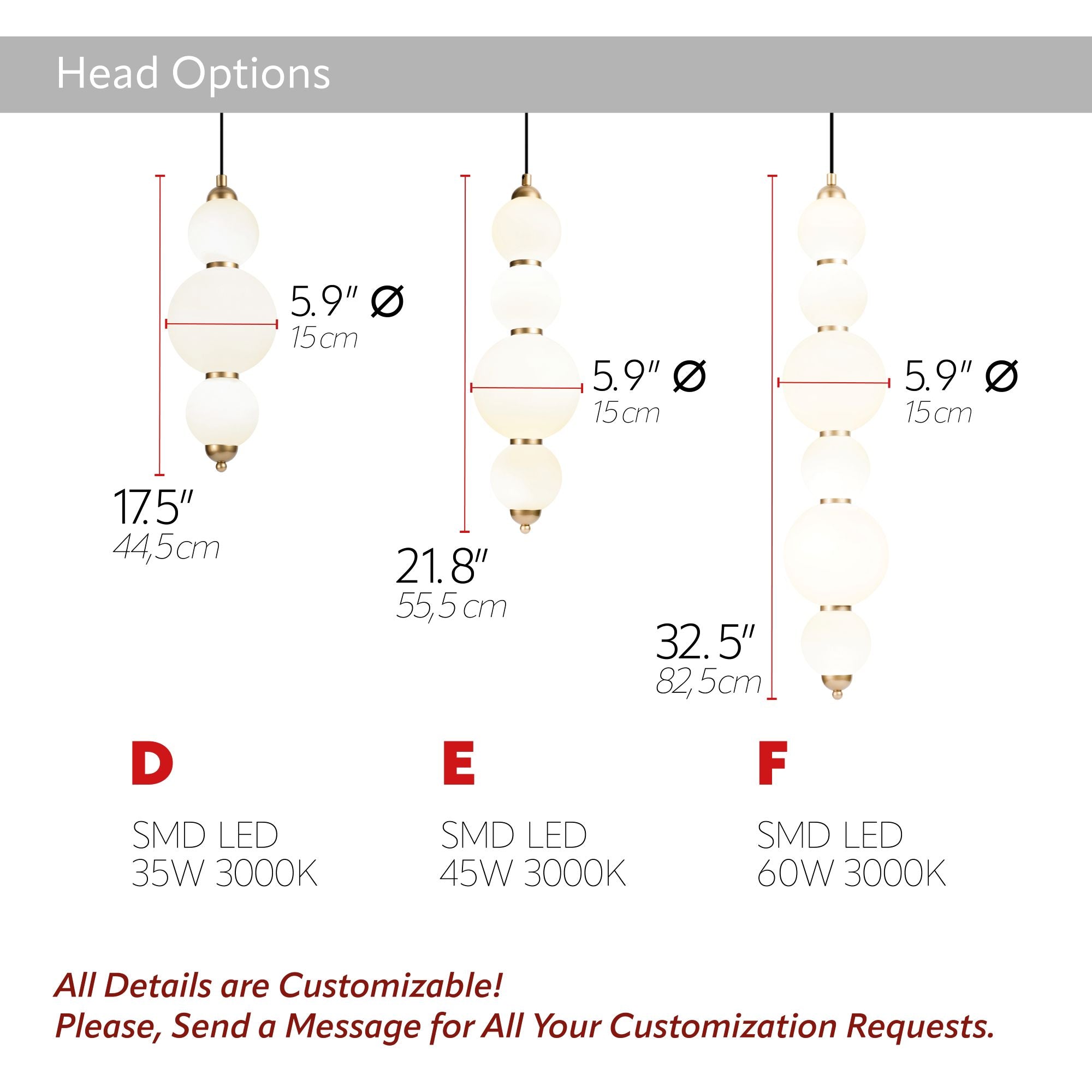 Custom Modern Linear Canopy LED Chandelier for Dining Table or Kitchen Island, Minimalist Opal Globe Pendant Light, Contemporary Linear Globe Light