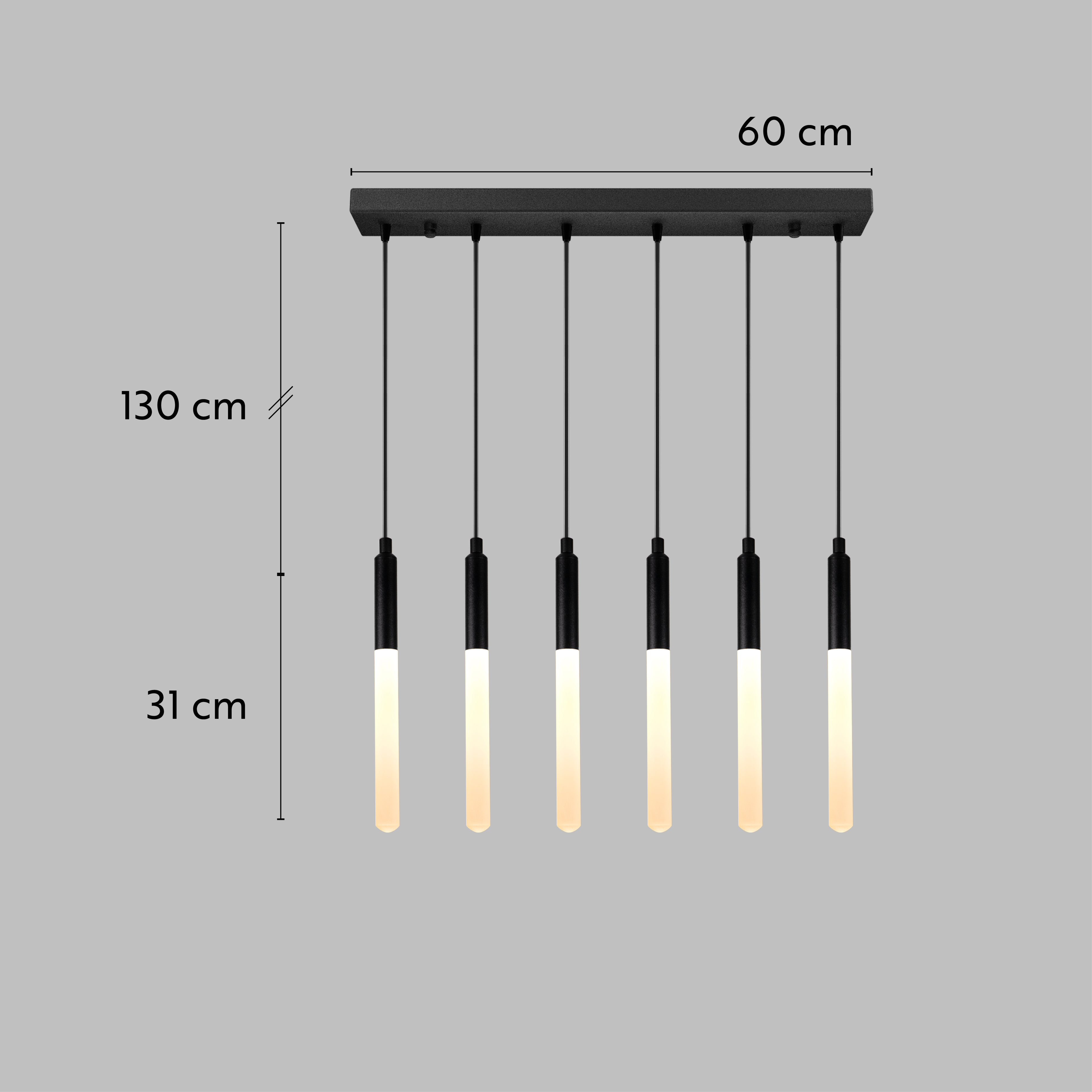 Linear LED Balck Tube Modern Multi Pendant Light for Kitchen Island, Dining Table Chandelier, Slim Tube Pendant Light, Custom made Pendant Light