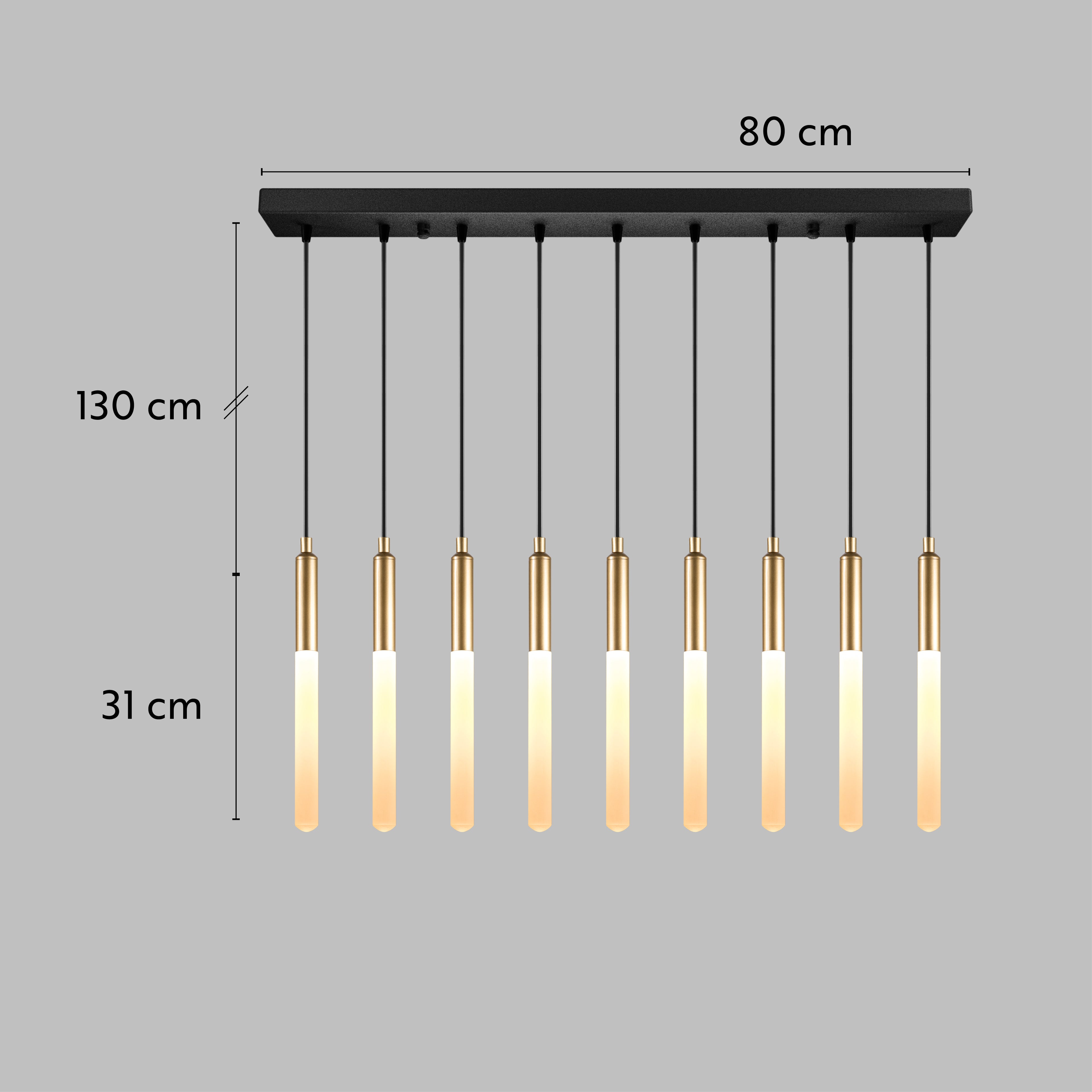 Linear LED Balck Tube Modern Multi Pendant Light for Kitchen Island, Dining Table Chandelier, Slim Tube Pendant Light, Custom made Pendant Light