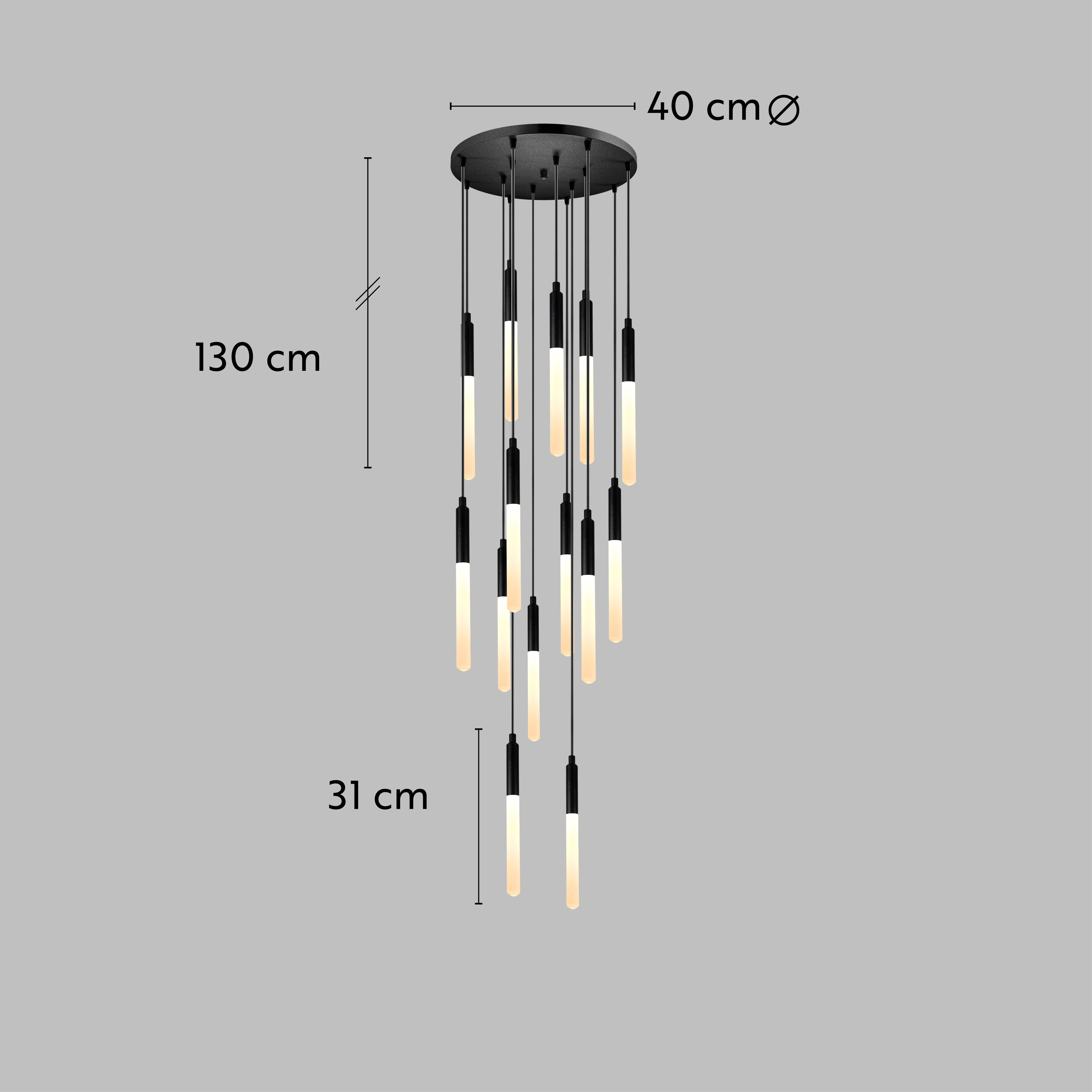 Linear LED Balck Tube Modern Multi Pendant Light for Kitchen Island, Dining Table Chandelier, Slim Tube Pendant Light, Custom made Pendant Light