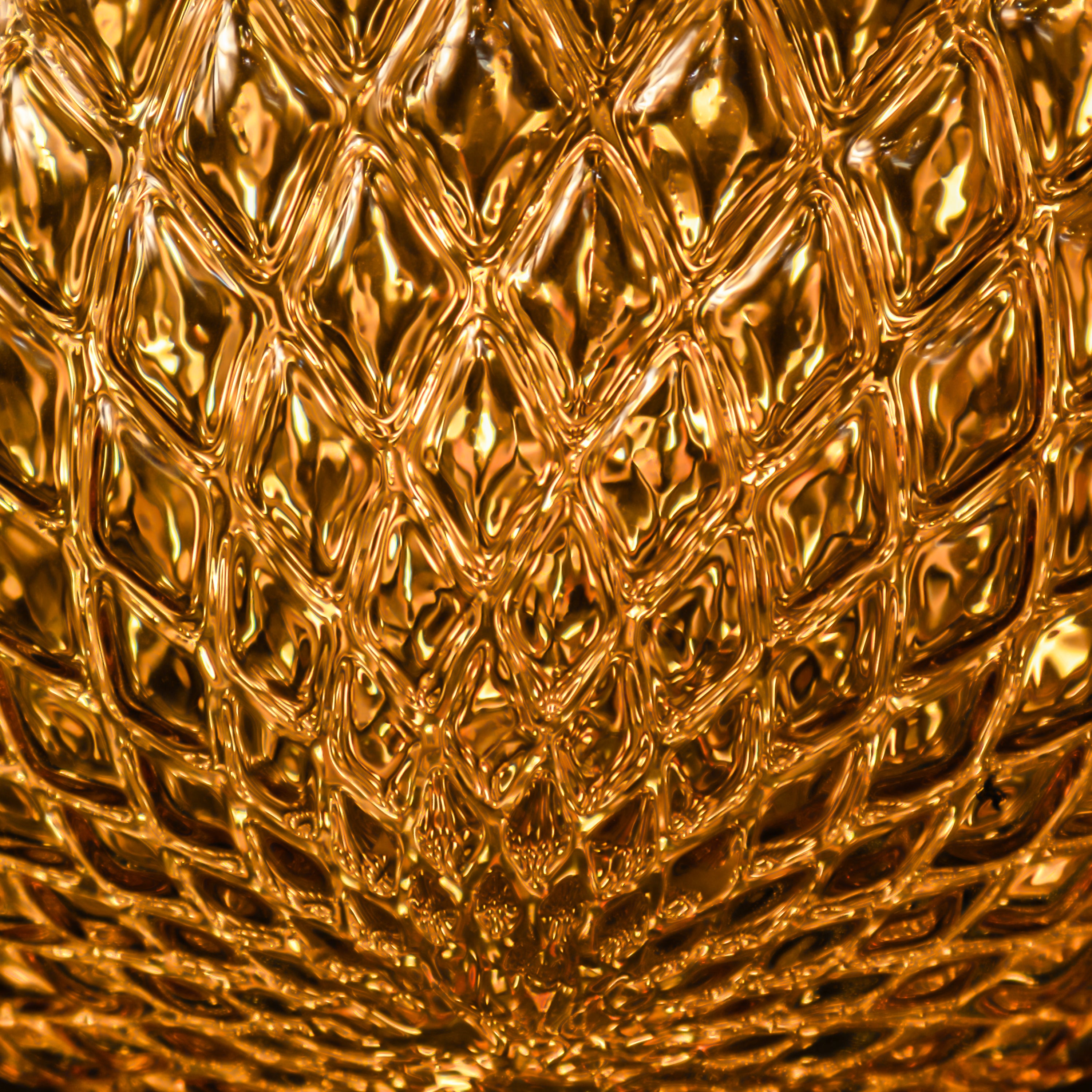 Custom Amber Glass Multi Pendant Light, Oval Lampshade Amber Textured Glass, Stairwell Pendant Lighting,  Custom Chandelier for Staircase