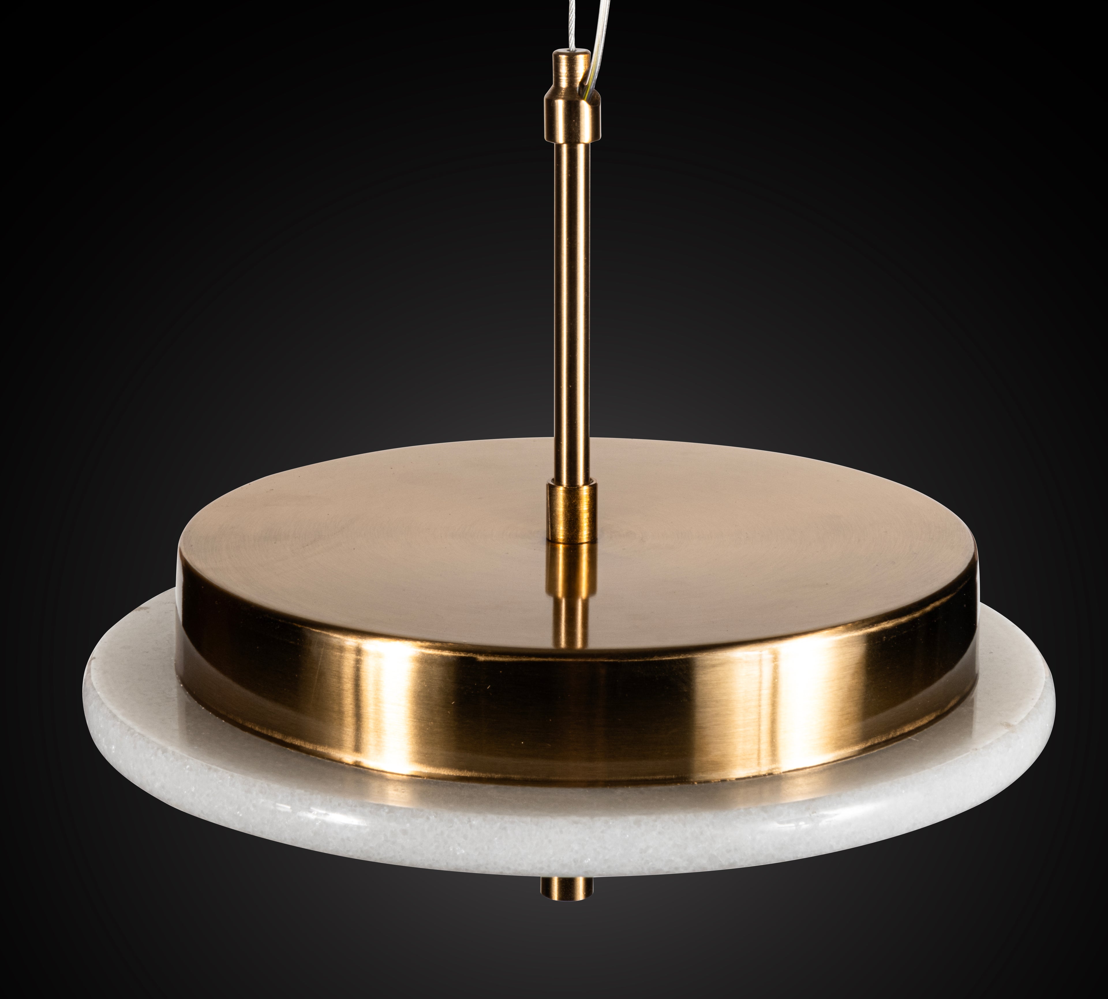 Luxury Marble LED Pendant Light for Dining Table & Kitchen Island – Custom Brass Fixture, Natural Stone Disc Chandelier, Alabaster Marble