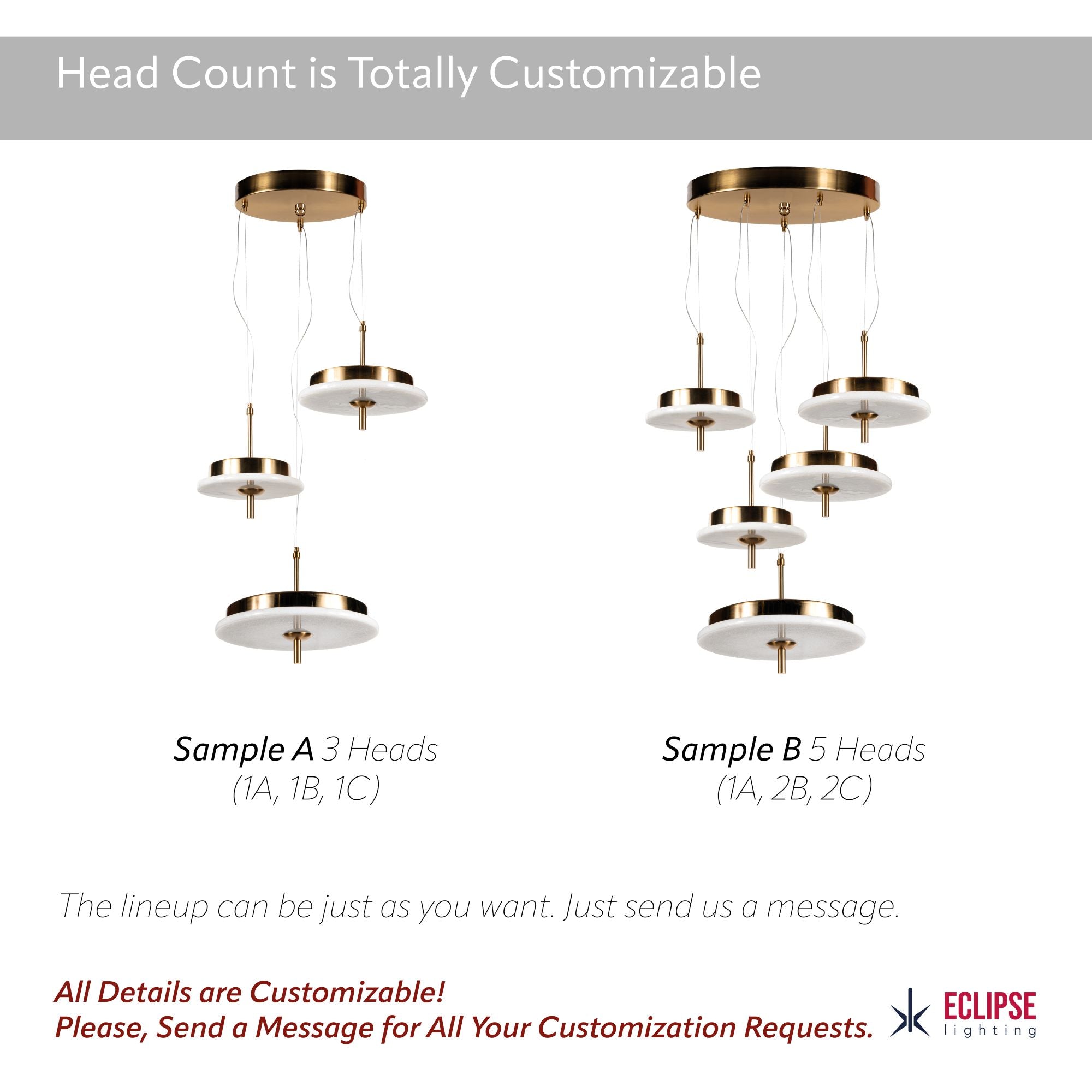 Luxury Marble LED Pendant Light for Dining Table & Kitchen Island – Custom Brass Fixture, Natural Stone Disc Chandelier, Alabaster Marble