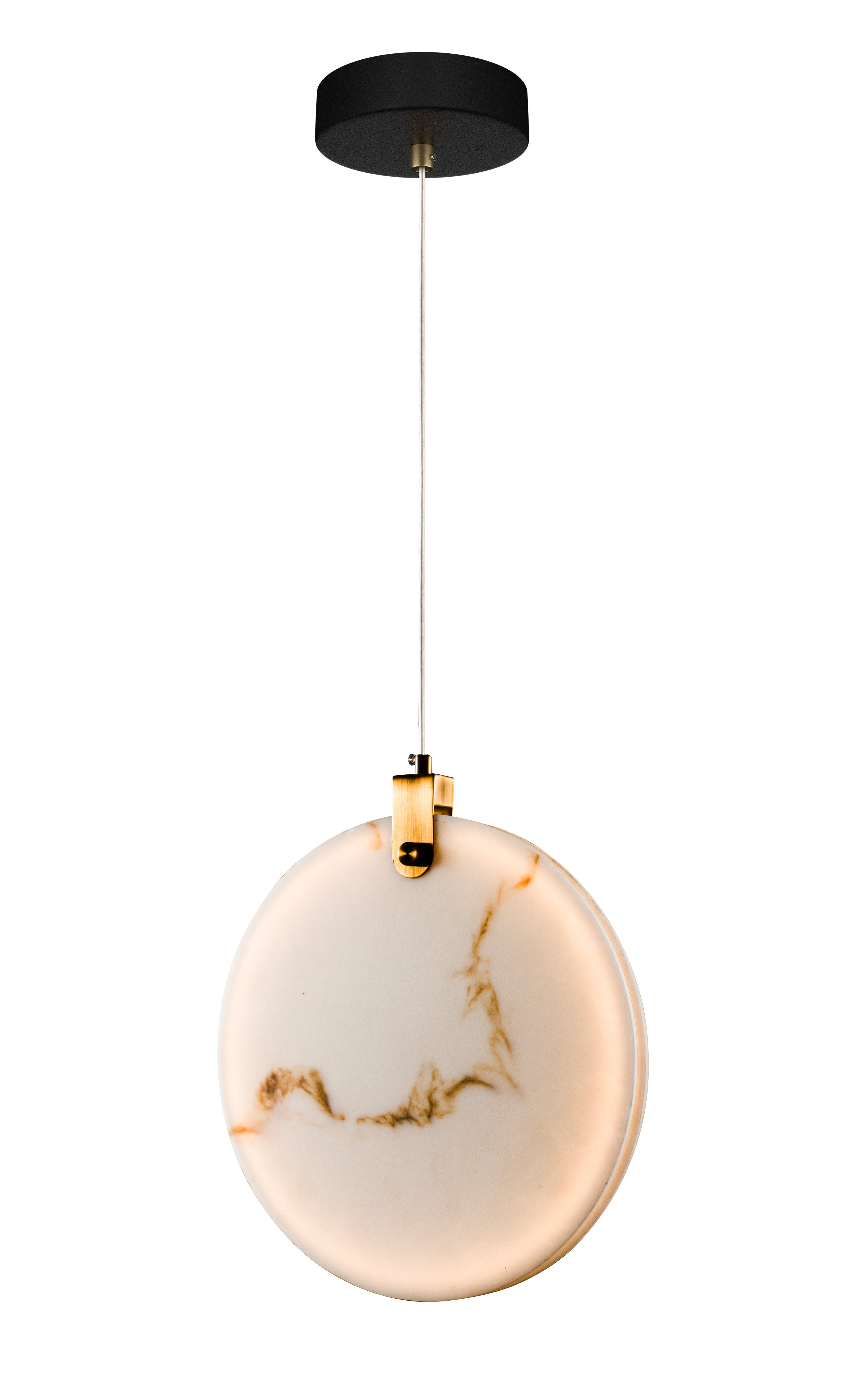 Round Canopy Marble Disc Pendant Light, Natural Alabaster Dining Table Lighting, Staircase Multi Chandelier, Organic Modern, Nordic Style, Custom Detail