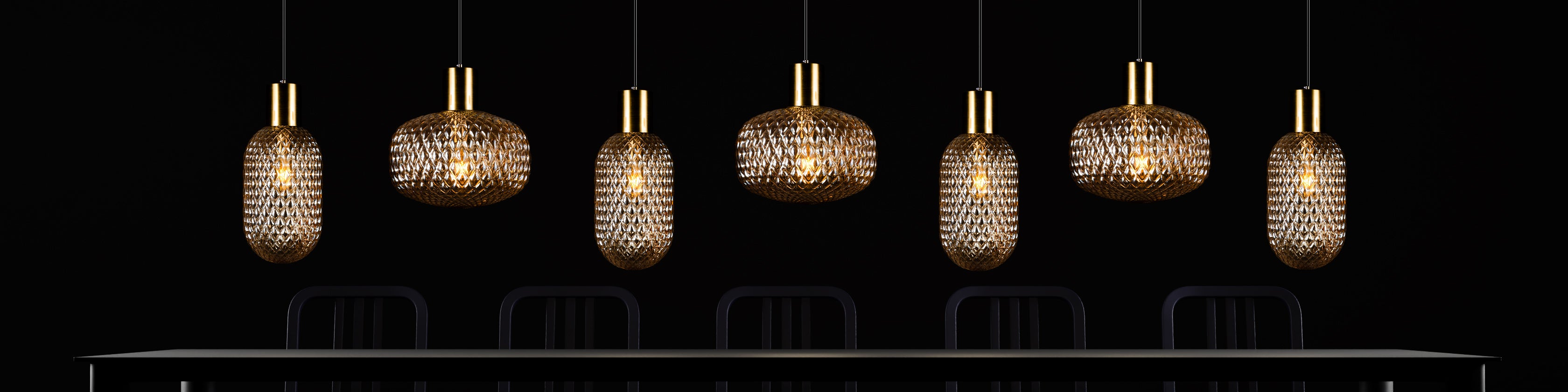 Custom Amber Glass Multi Pendant Light, Oval Lampshade Amber Textured Glass, Stairwell Pendant Lighting,  Custom Chandelier for Staircase