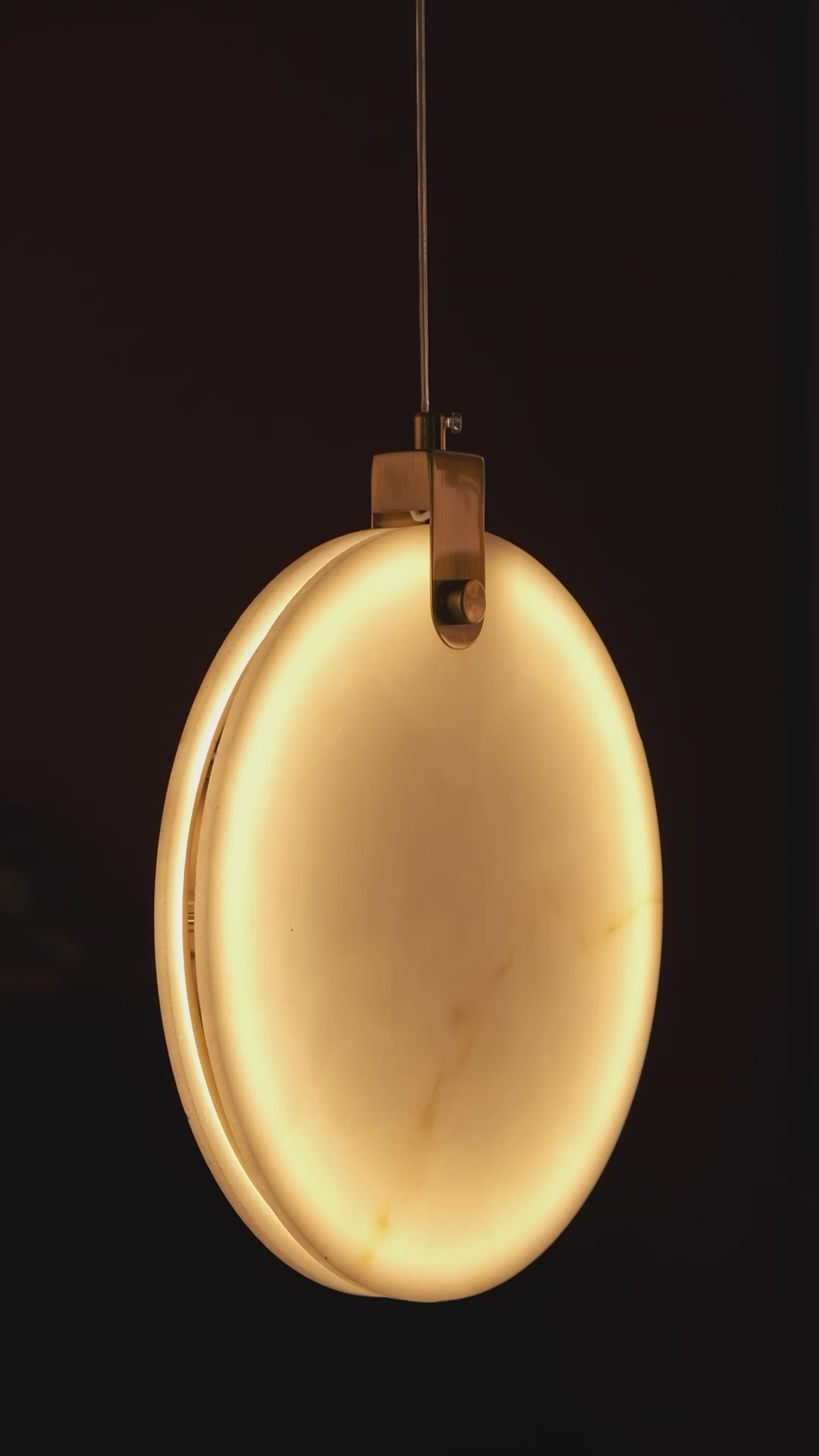 Round Canopy Marble Disc Pendant Light, Natural Alabaster Dining Table Lighting, Staircase Multi Chandelier, Organic Modern, Nordic Style, Custom Detail