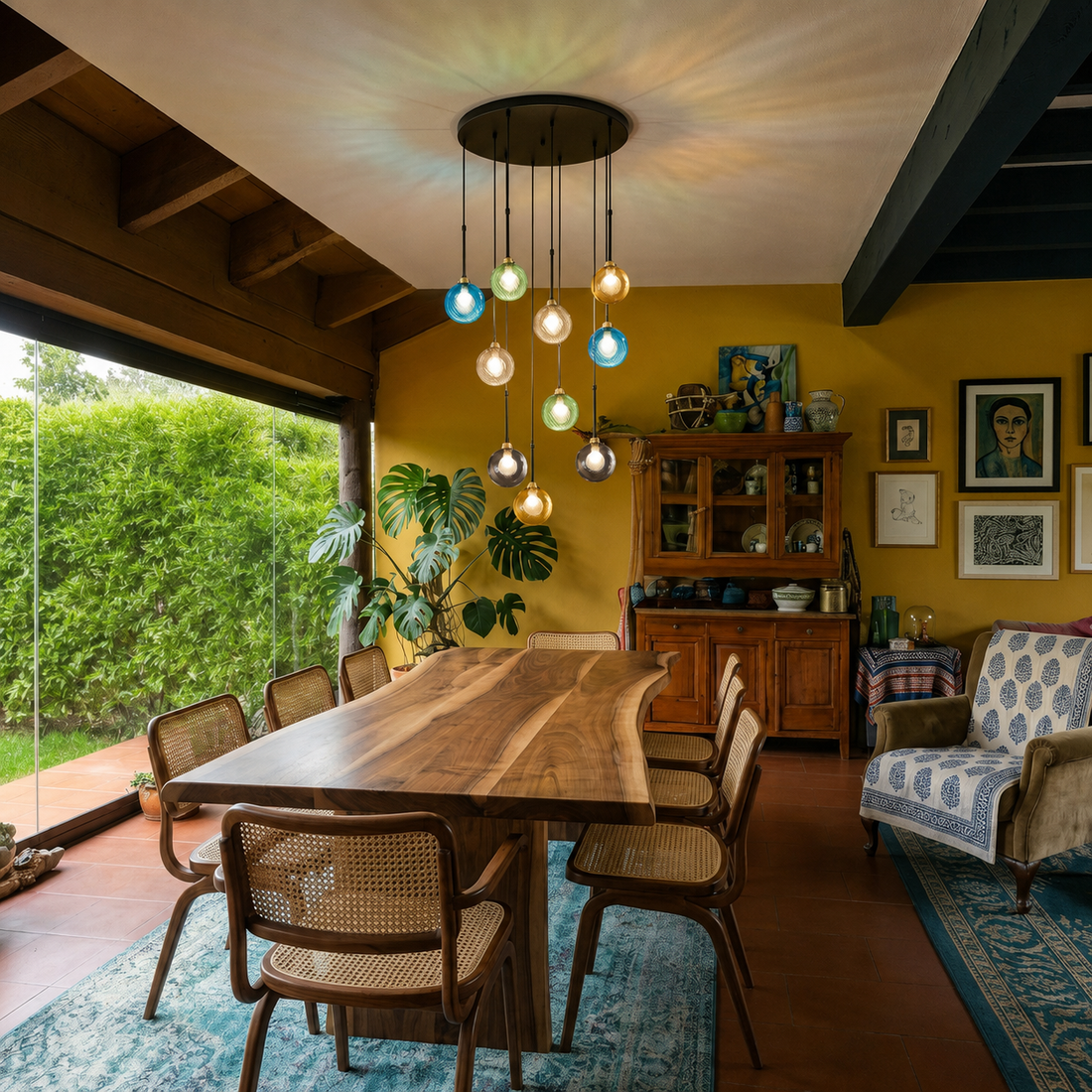 Cascading Color: How the Modern Globe Chandelier Elevates High-Ceiling & Eclectic Spaces