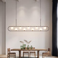 Oversized Black Modern Linear Mix Chandelier