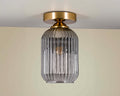 Modern Ribbed Glass Ceiling Light