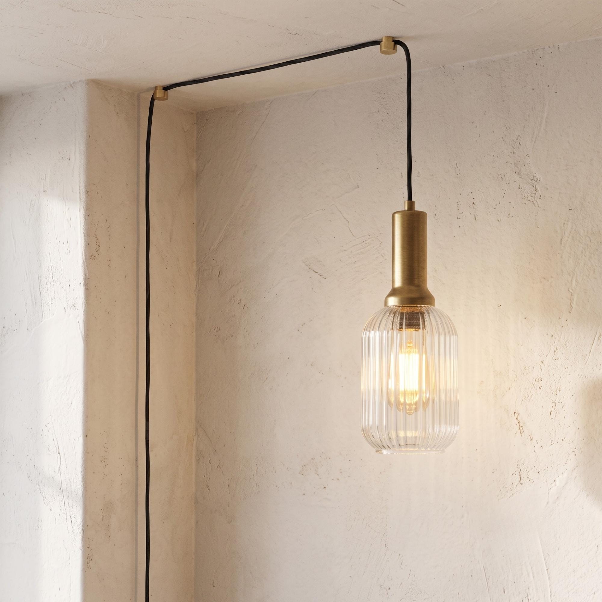 Plug In Pendant Light with Switch, Model S