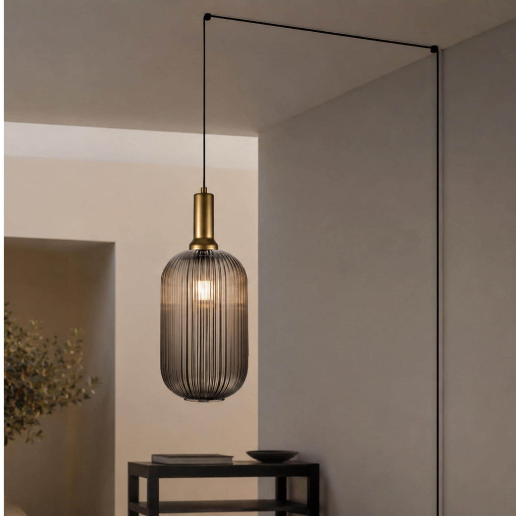 Custom Plug In Pendant Light with Switch, Model XL