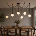 Spider Pendant Light, Modern Chain Chandelier, Adjustable Globe Lighting, Kitchen Island Light, Dining Room Chandelier