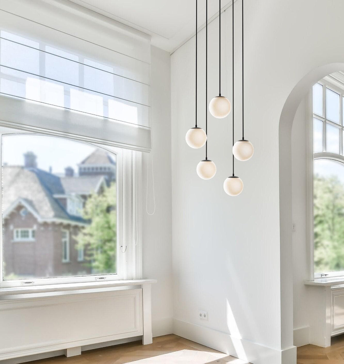 Custom Multi Drop Staircase Chandelier