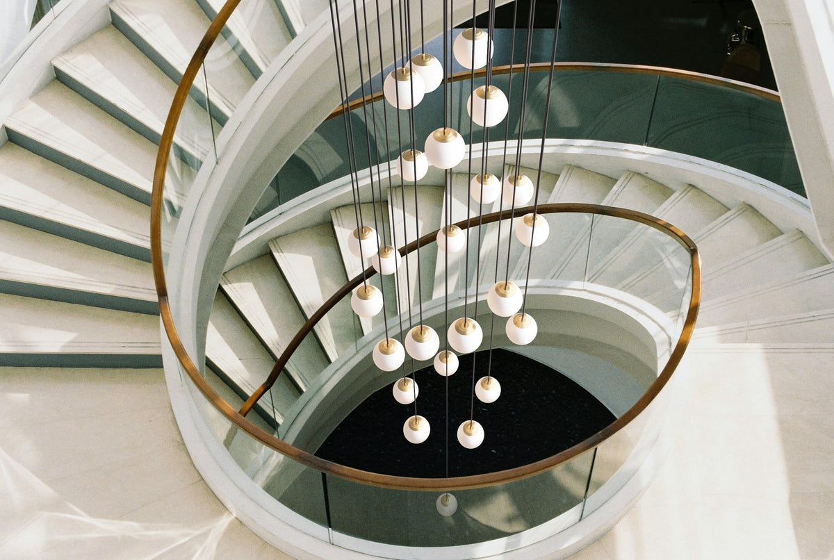 Custom Multi Drop Staircase Chandelier