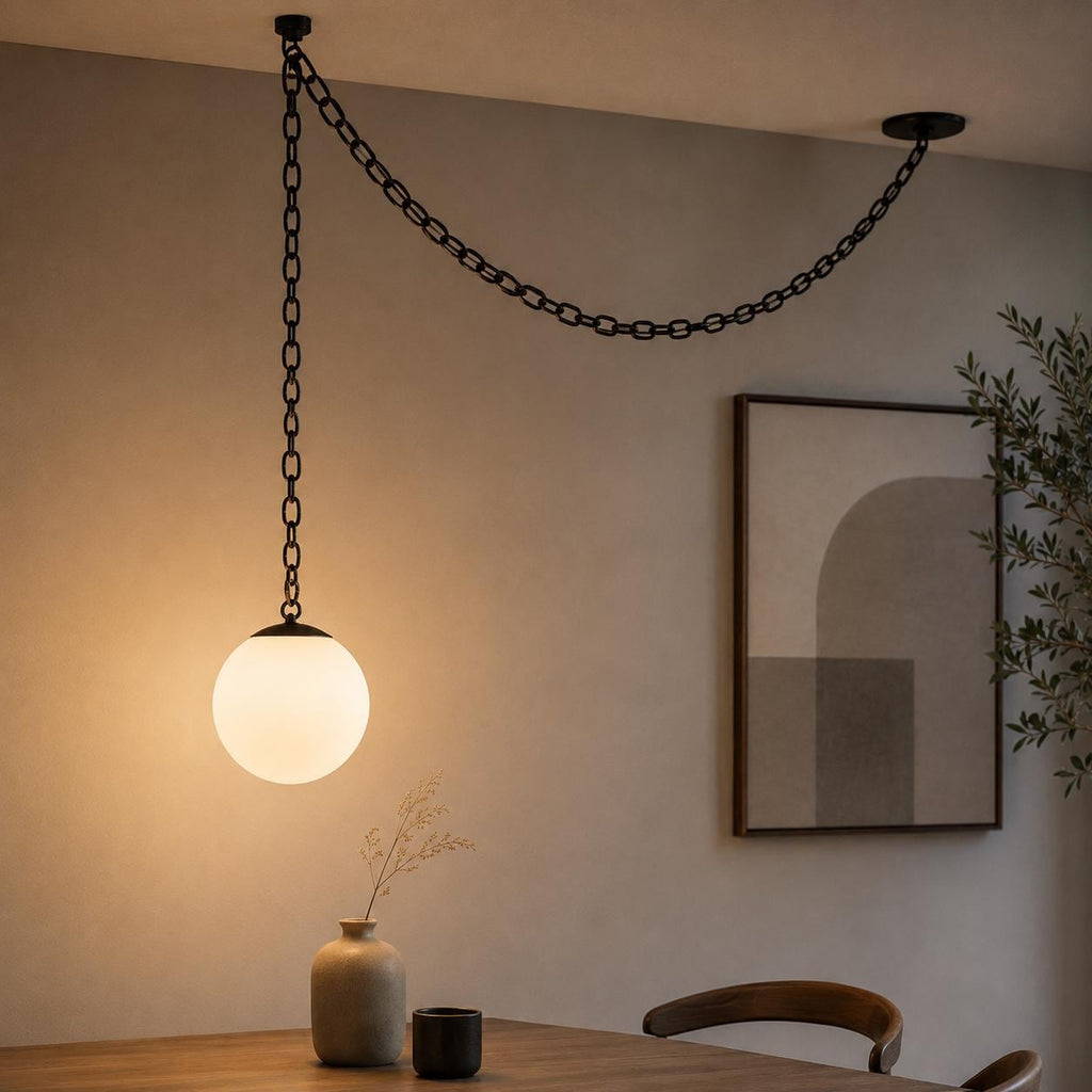 Spider Pendant Light, Modern Chain Chandelier, Adjustable Globe Lighting, Kitchen Island Light, Dining Room Chandelier
