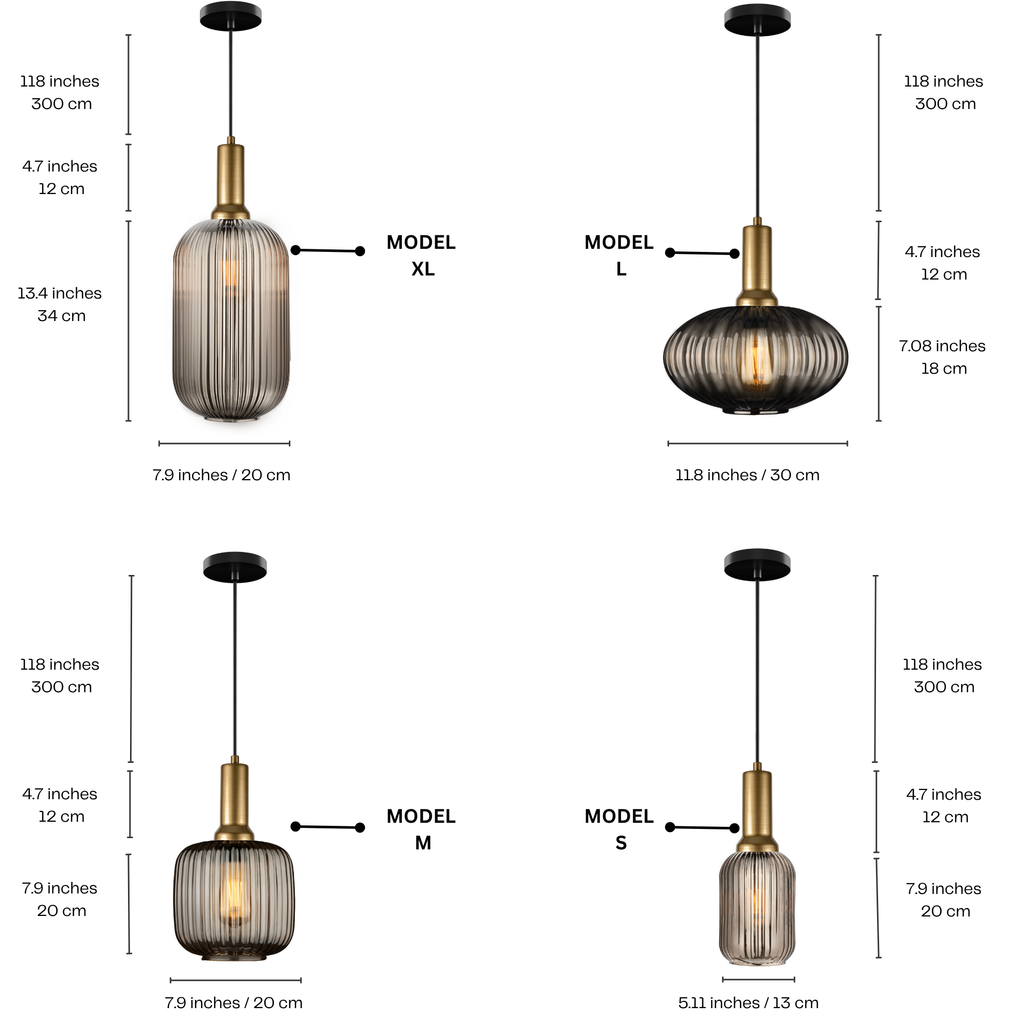 Amber Ribbed Glass Modern Pendant lighting, Custom Ribbed Glass Pendant Lighting, Multi Lighting for Stairwell Long Chandelier