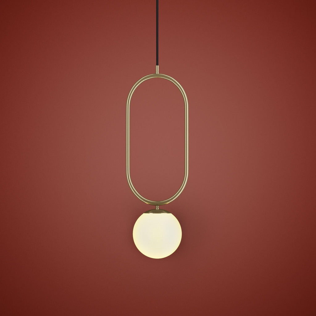 Modern Mid Century Black Ellipse Chandelier