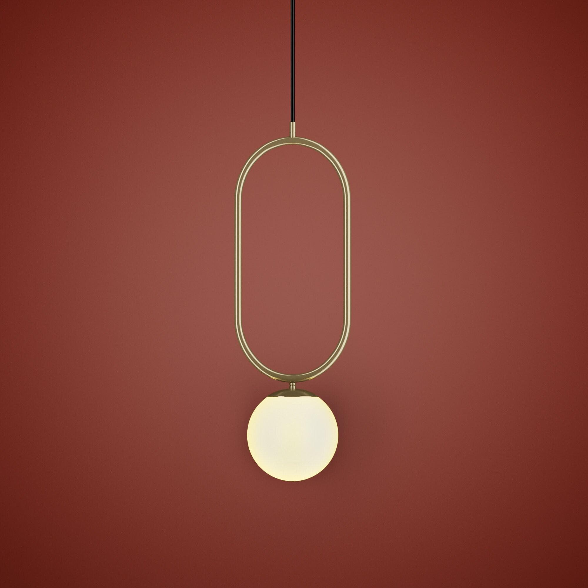 Modern Mid Century Black Ellipse Chandelier