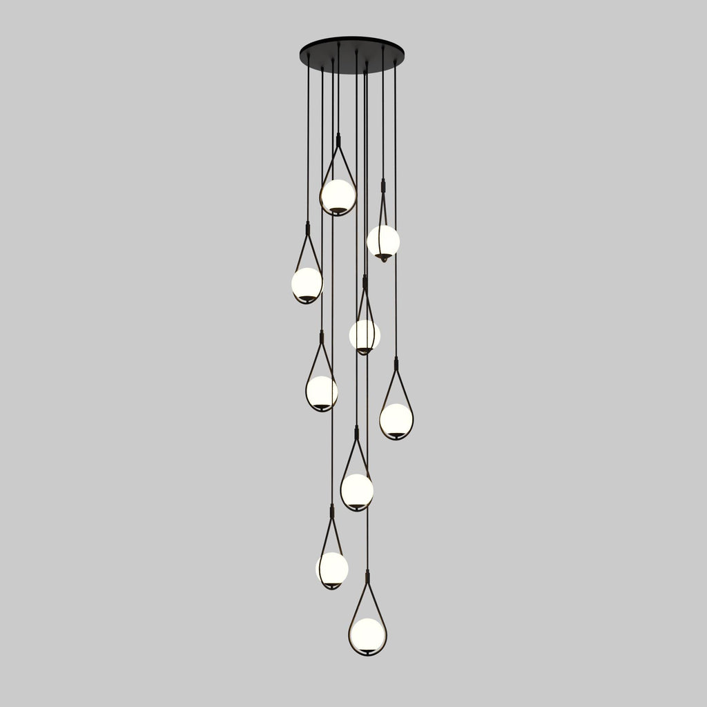 Minimalist Multi Drop Glass Globe Pendant Light