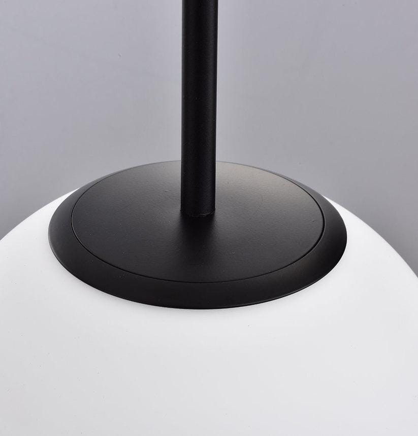 Modern Double Globe Pendant Light, Bedside Pendant Lamp, Opal Glass Ceiling Bedroom Lighting