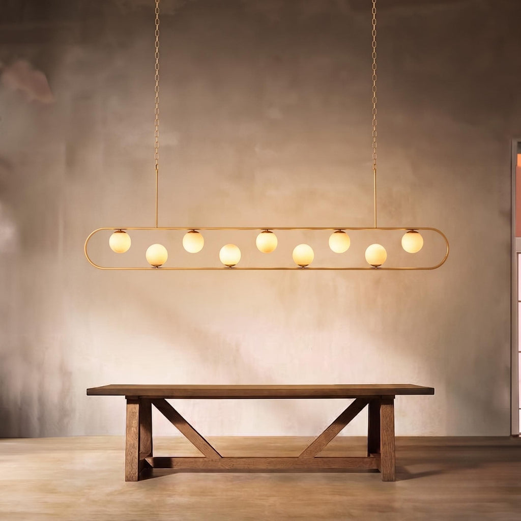 Oversized Black Modern Linear Mix Chandelier