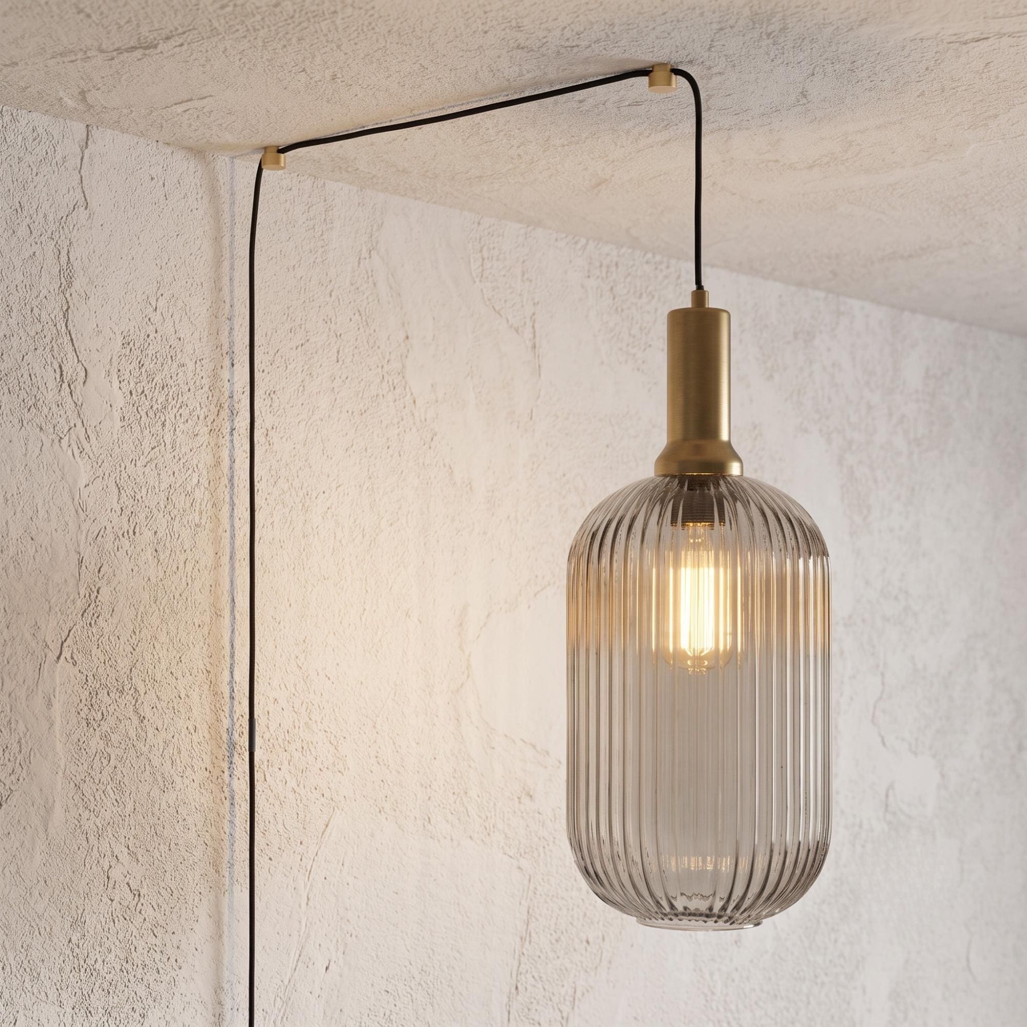 Plug In Pendant Light with Switch, Model XL