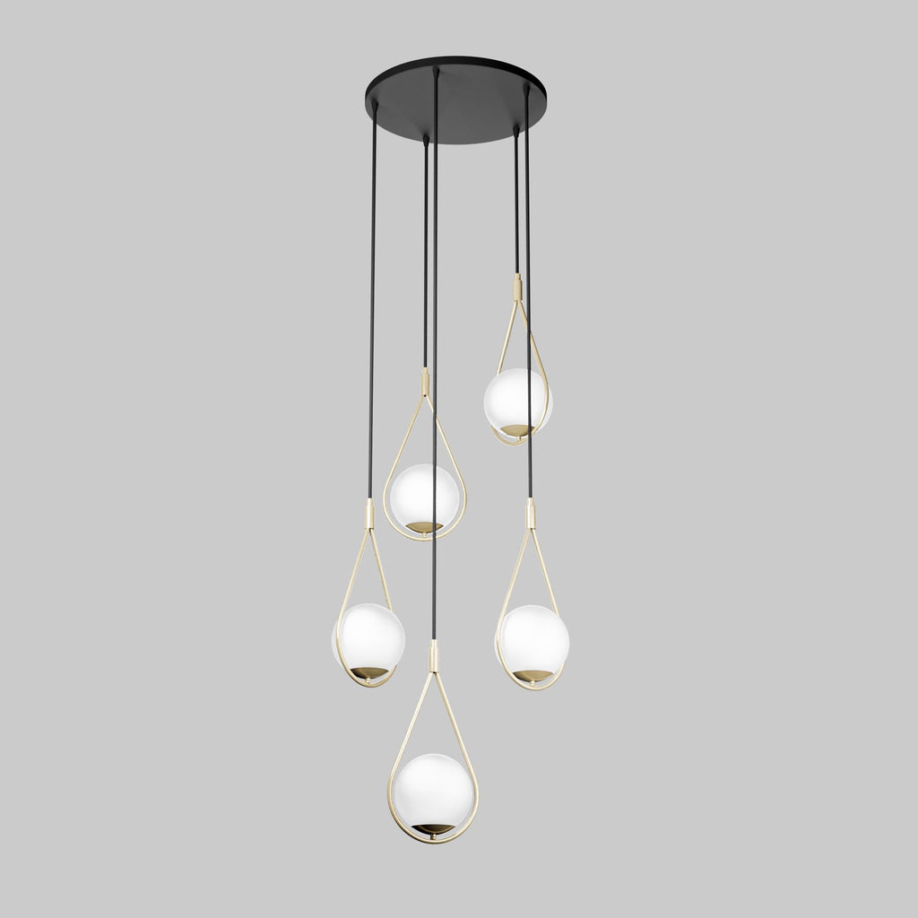 Minimalist Multi Drop Glass Globe Pendant Light