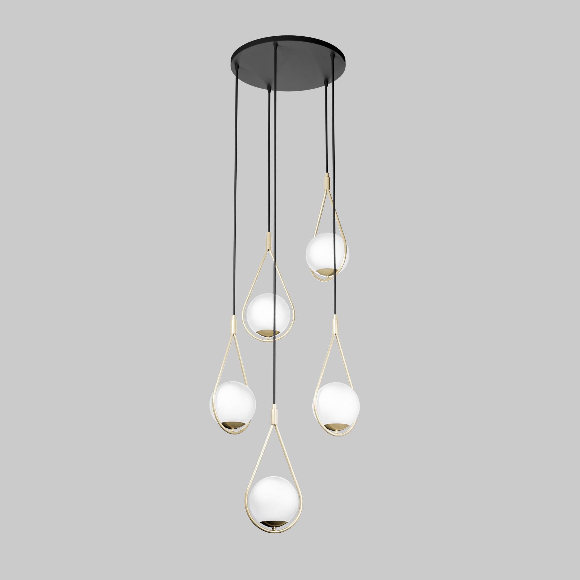 Minimalist Multi Drop Glass Globe Pendant Light