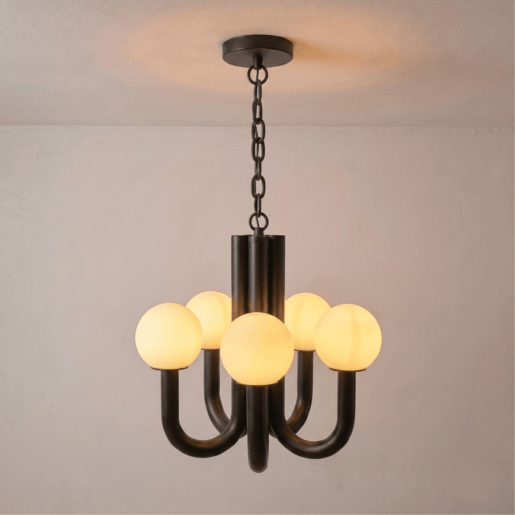 Pastel Green U Arm Chandelier