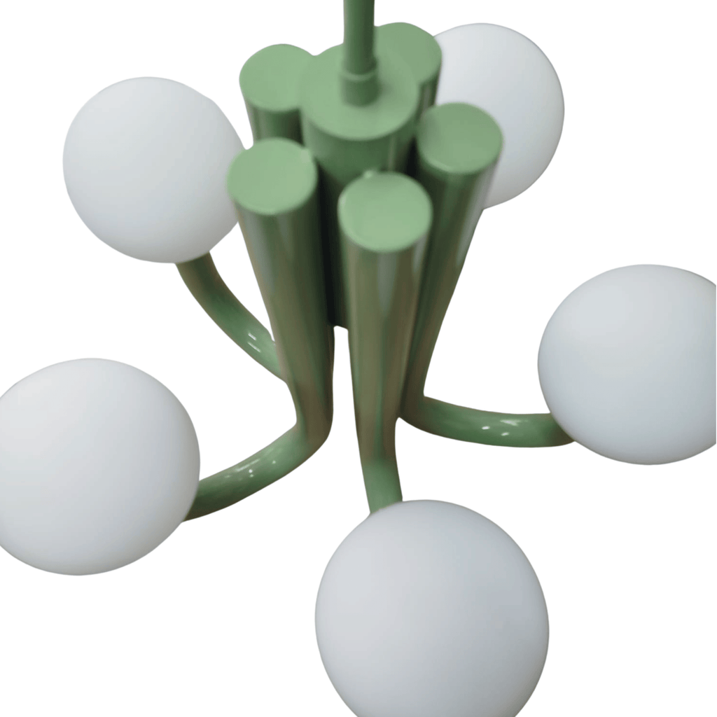Pastel Green U Arm Chandelier