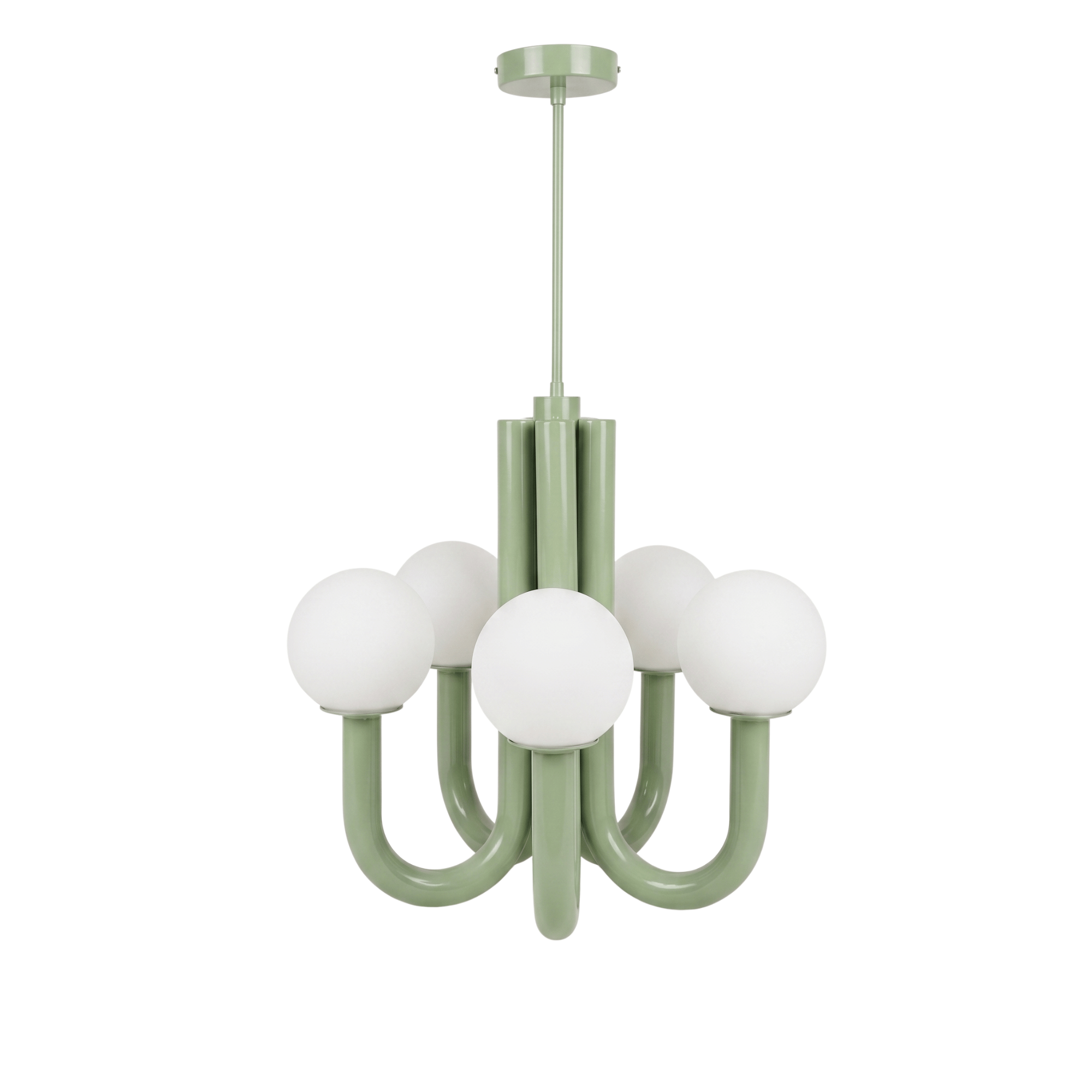 Pastel Green U Arm Chandelier